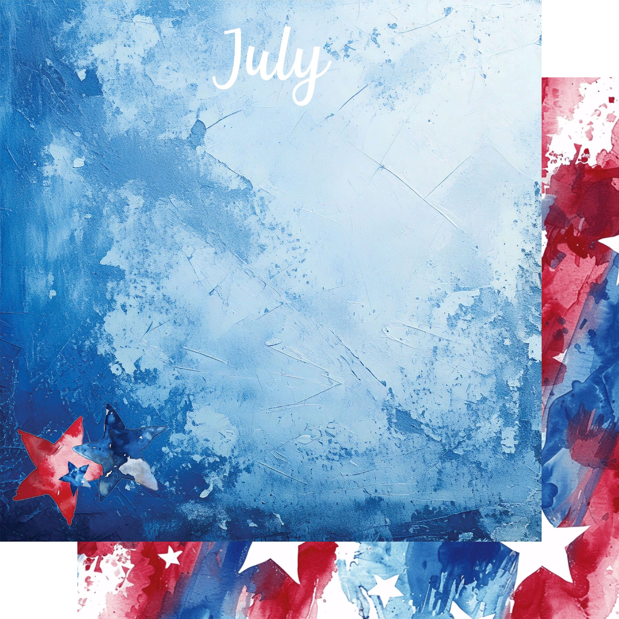 Calendar Memories Collection July 12 x 12 Double-Sided Scrapbook Paper by SSC Designs