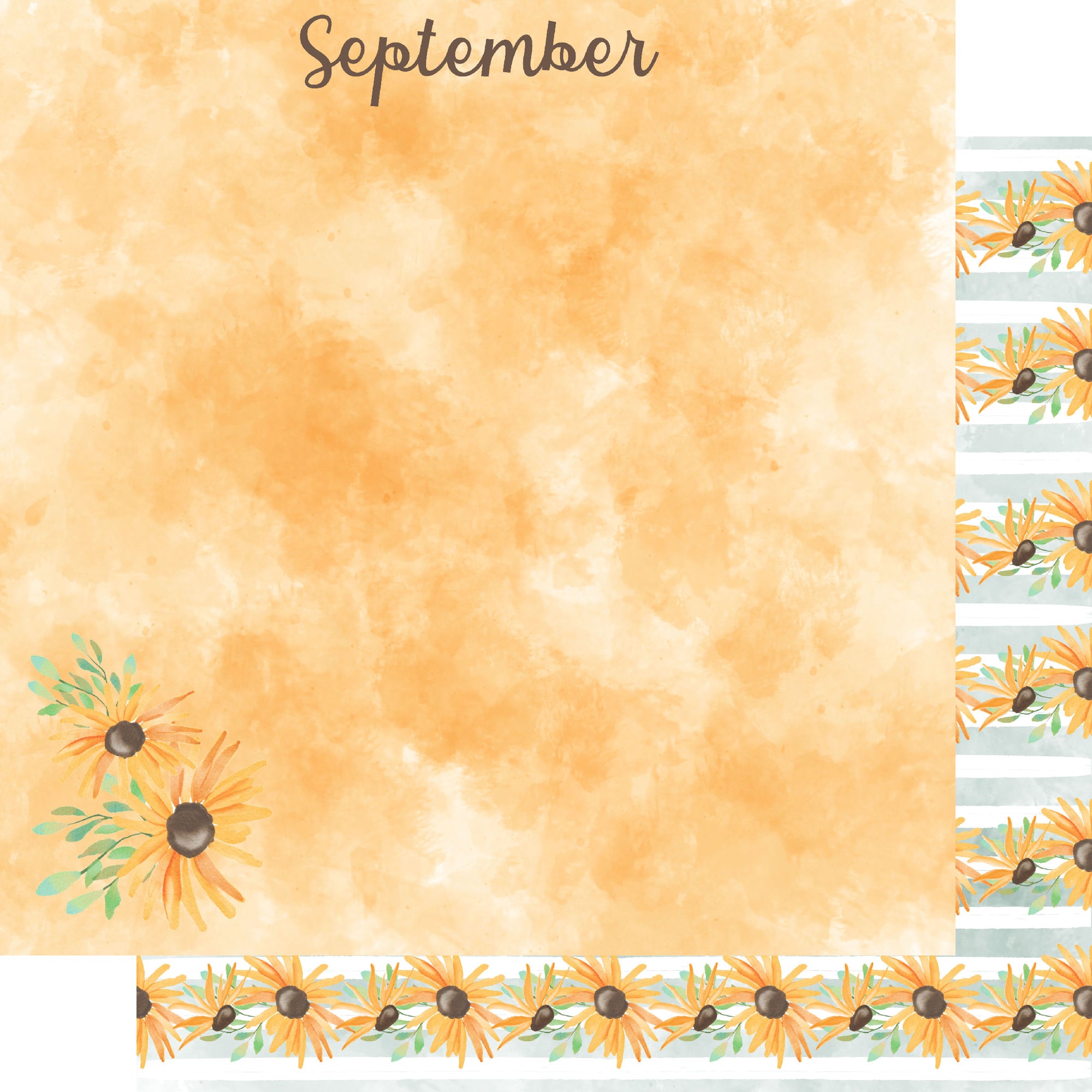 Calendar Memories Collection September 12 x 12 Double-Sided Scrapbook Paper by SSC Designs