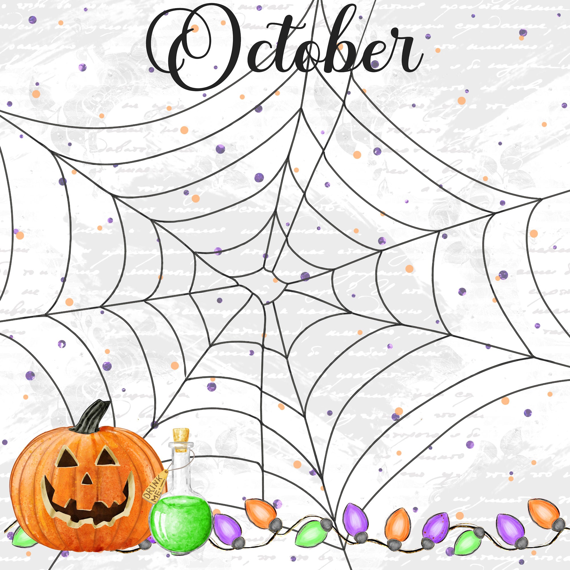 Calendar Memories Collection October 12 x 12 Double-Sided Scrapbook Paper by SSC Designs