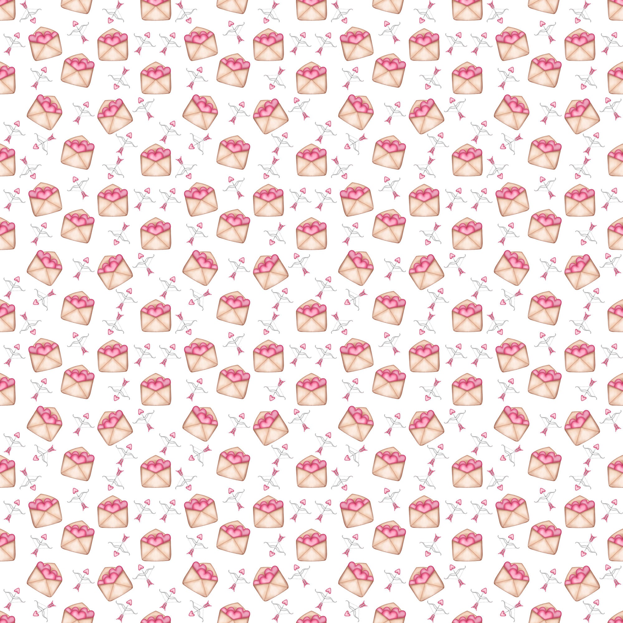 Cupid's Calling Collection Love Notes 12 x 12 Double-Sided Scrapbook Paper by SSC Designs