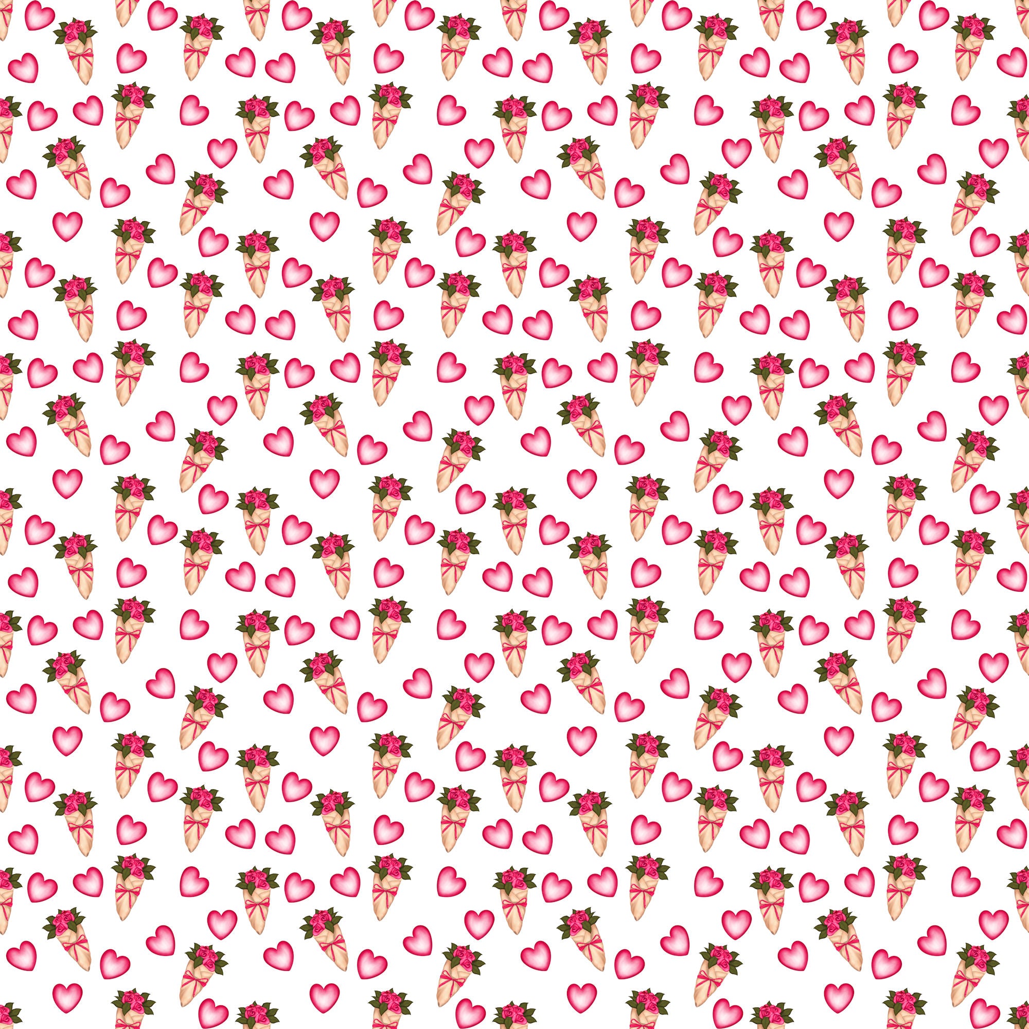 Cupid's Calling Collection Love Notes 12 x 12 Double-Sided Scrapbook Paper by SSC Designs