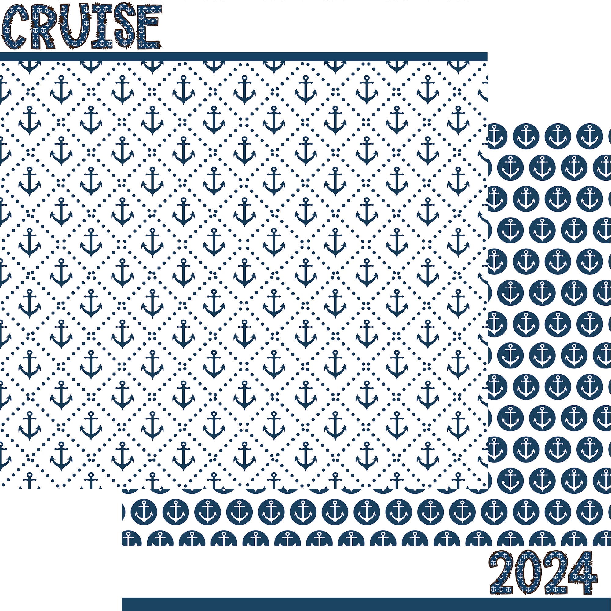Cruise Collection Cruise 2024 12 x 12 Double-Sided Scrapbook Paper by SSC Designs