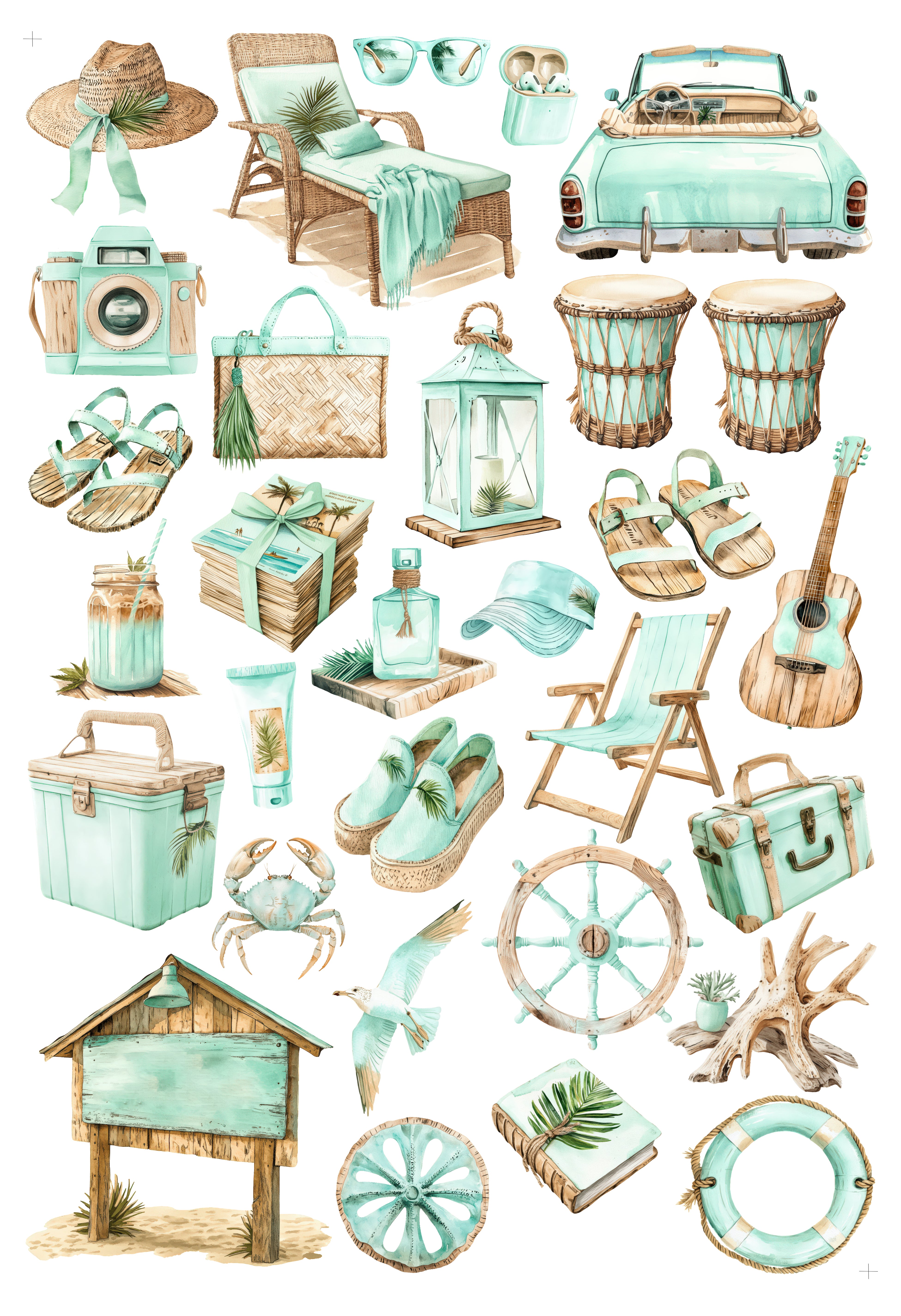 Coastal Shores Collection Laser Cut Scrapbook Ephemera Embellishments by SSC Designs