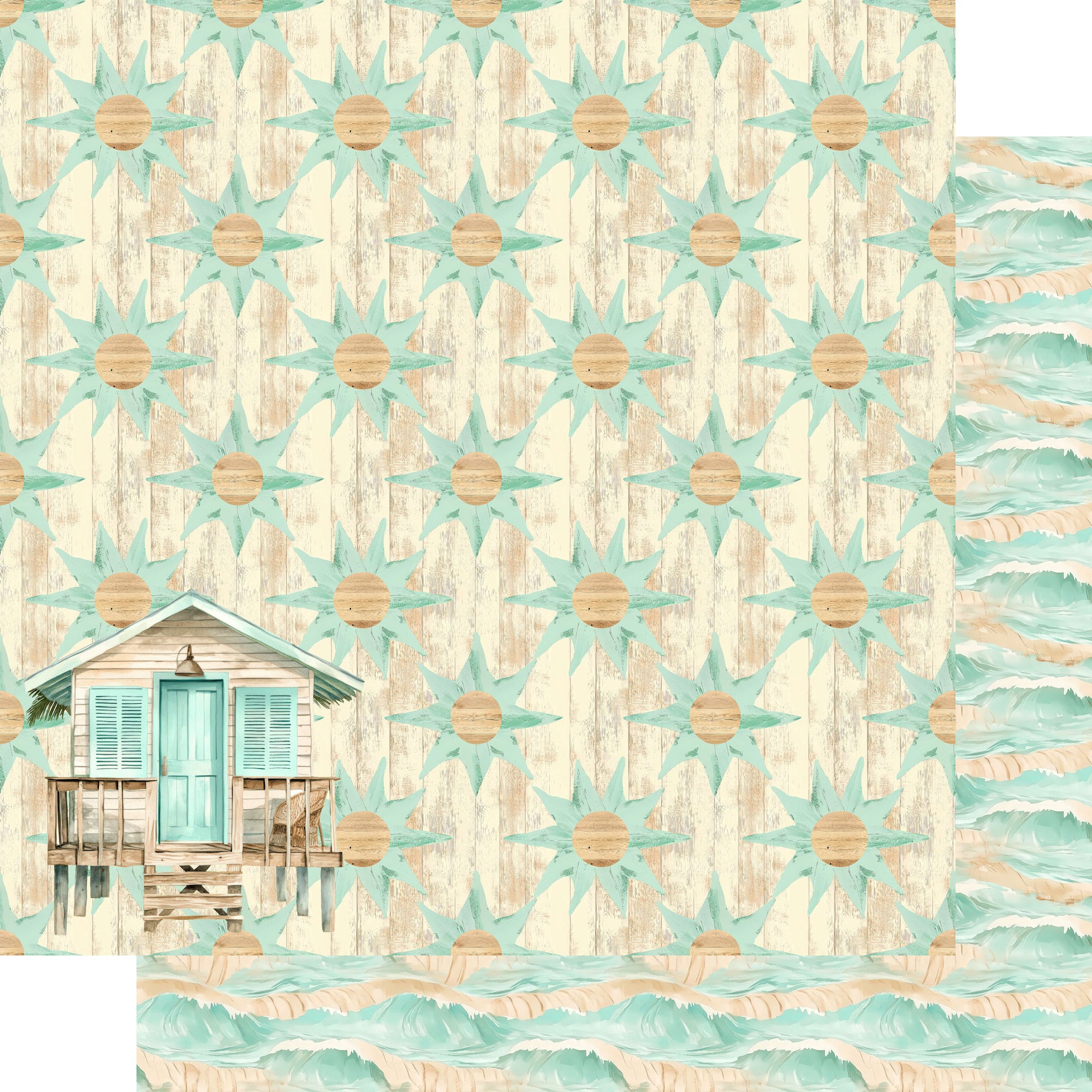 Coastal Shores 12 x 12 Scrapbook Paper & Embellishment Kit by SSC Designs