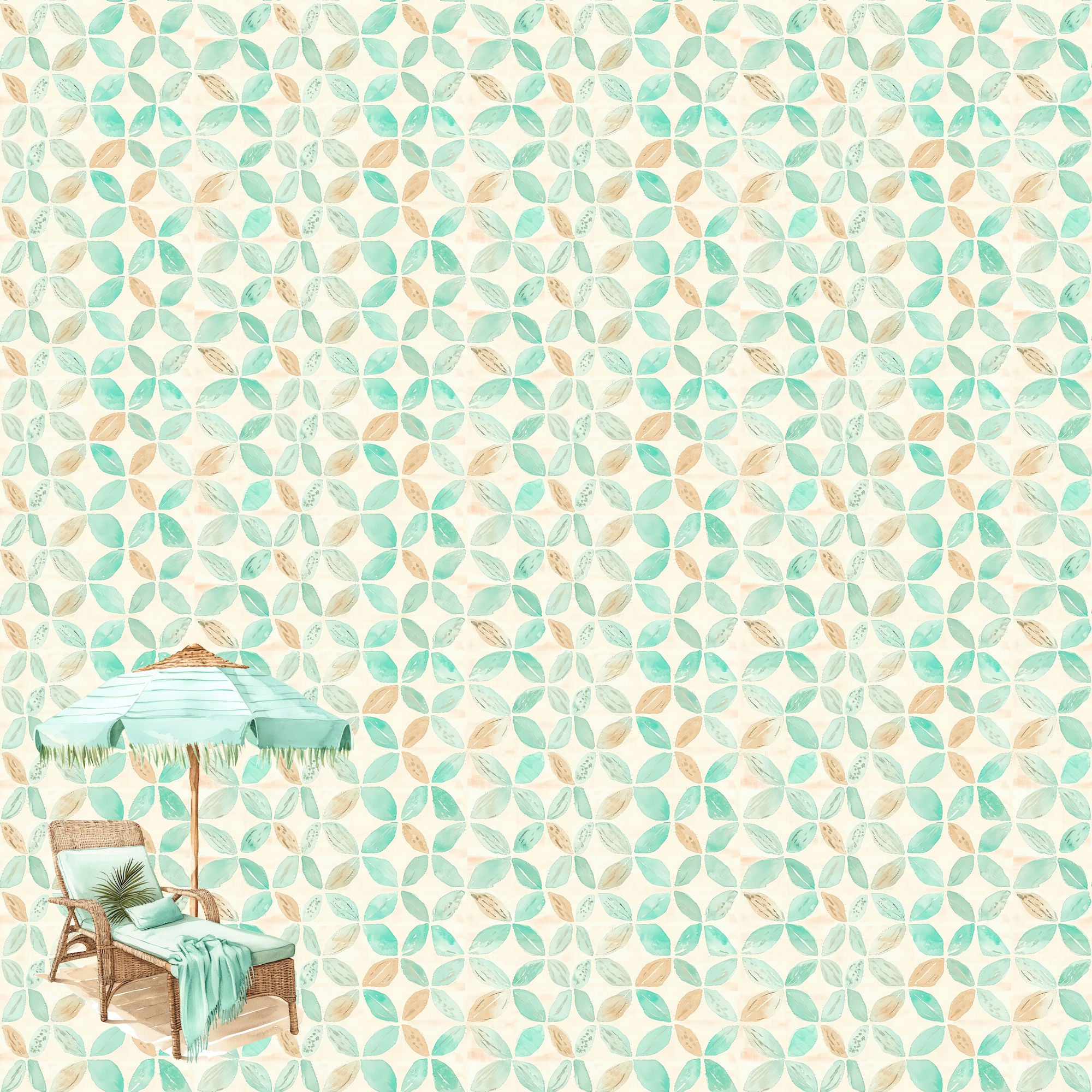 Coastal Shores Collection Lounging Around 12 x 12 Double-Sided Scrapbook Paper by SSC Designs