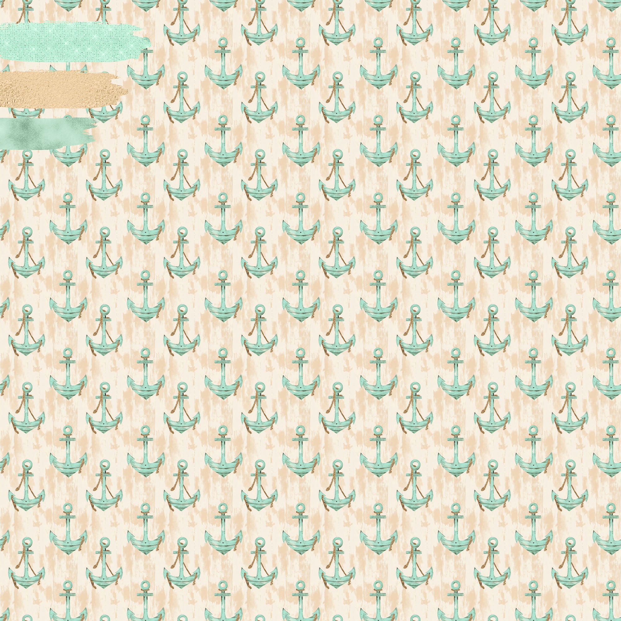 Coastal Shores Collection Sea Star Scatter 12 x 12 Double-Sided Scrapbook Paper by SSC Designs