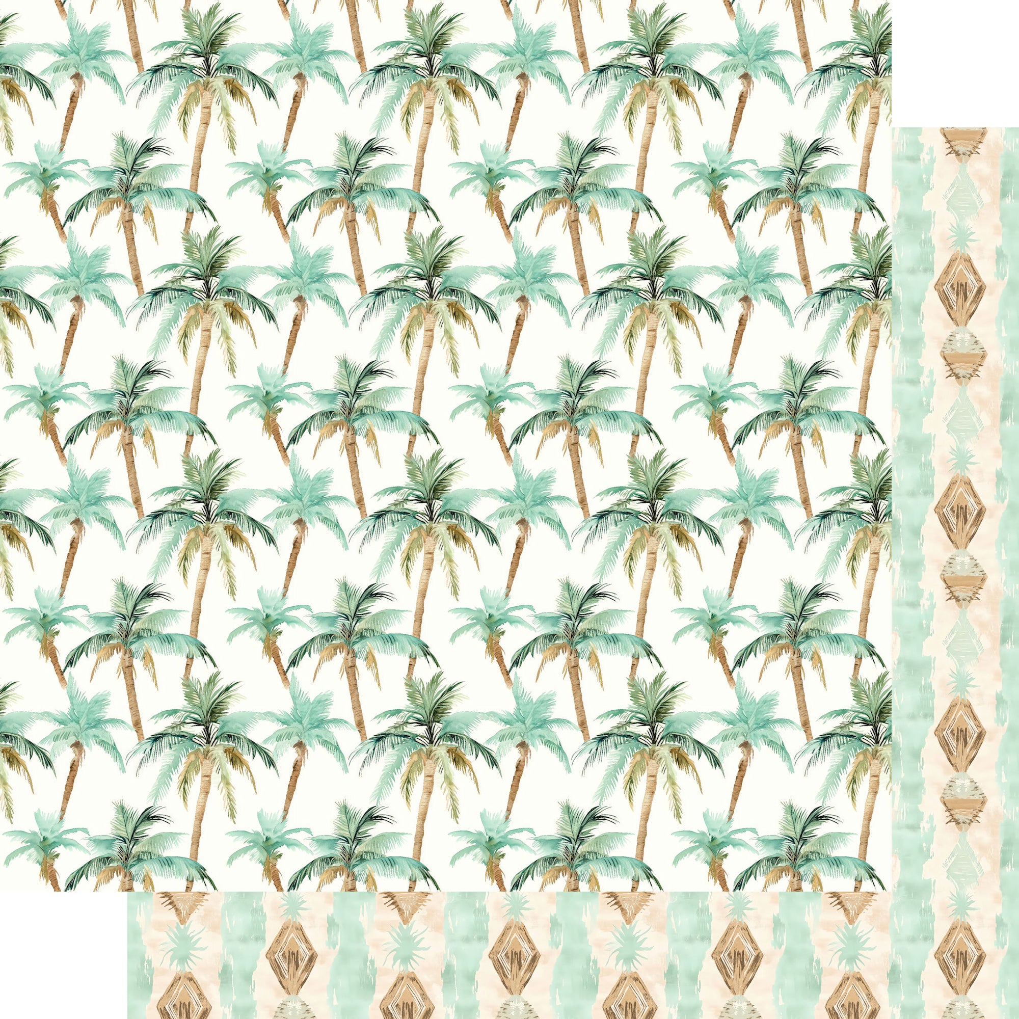 Coastal Shores Collection Seashore Sketches 12 x 12 Double-Sided Scrapbook Paper by SSC Designs
