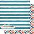 Gone Cruising Collection Cabin Key Stripes 12 x 12 Double-Sided Scrapbook Paper by SSC Designs