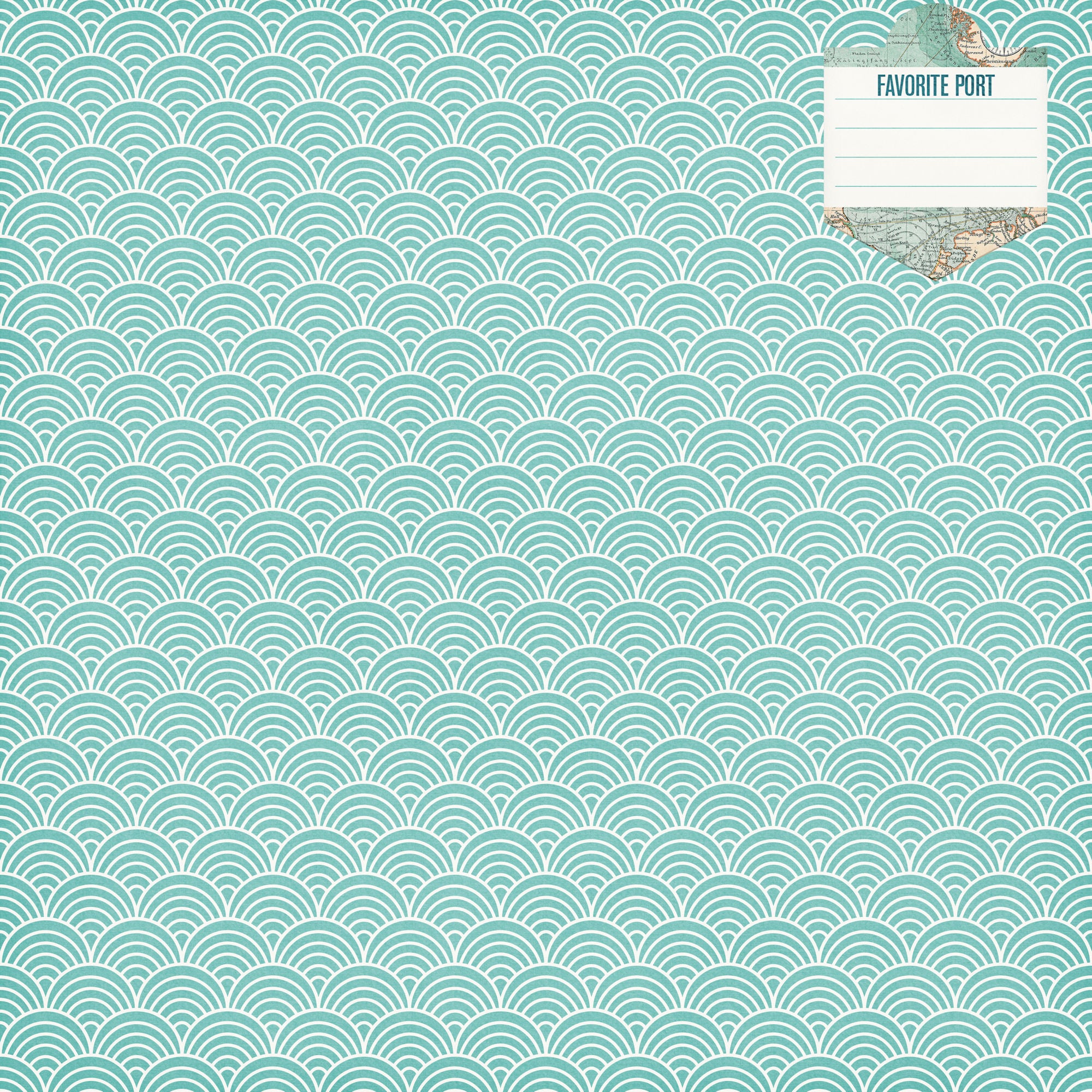 Gone Cruising Collection All Aboard Adventure 12 x 12 Double-Sided Scrapbook Paper by SSC Designs