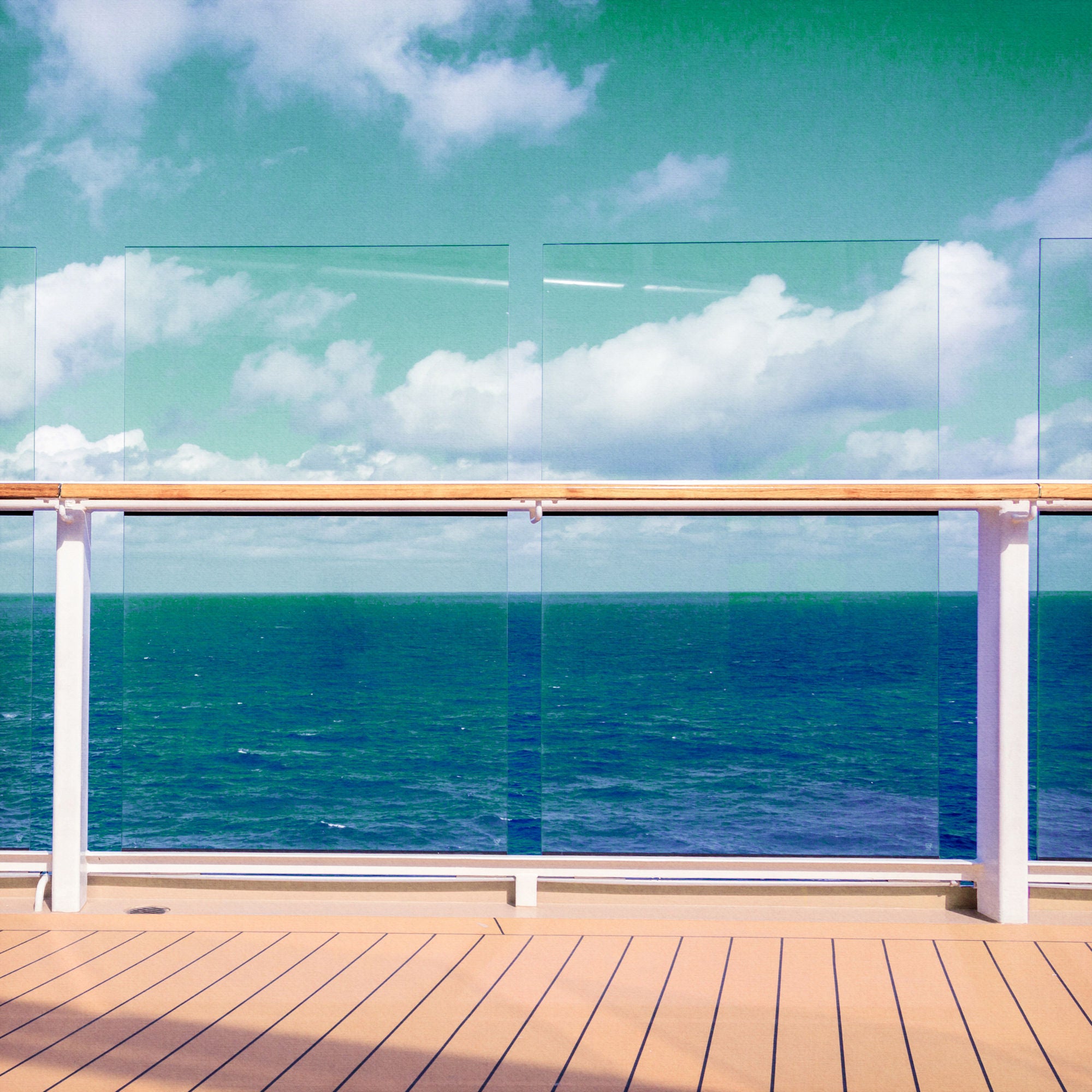 Gone Cruising Collection Cruise Ship Skyline 12 x 12 Double-Sided Scrapbook Paper by SSC Designs