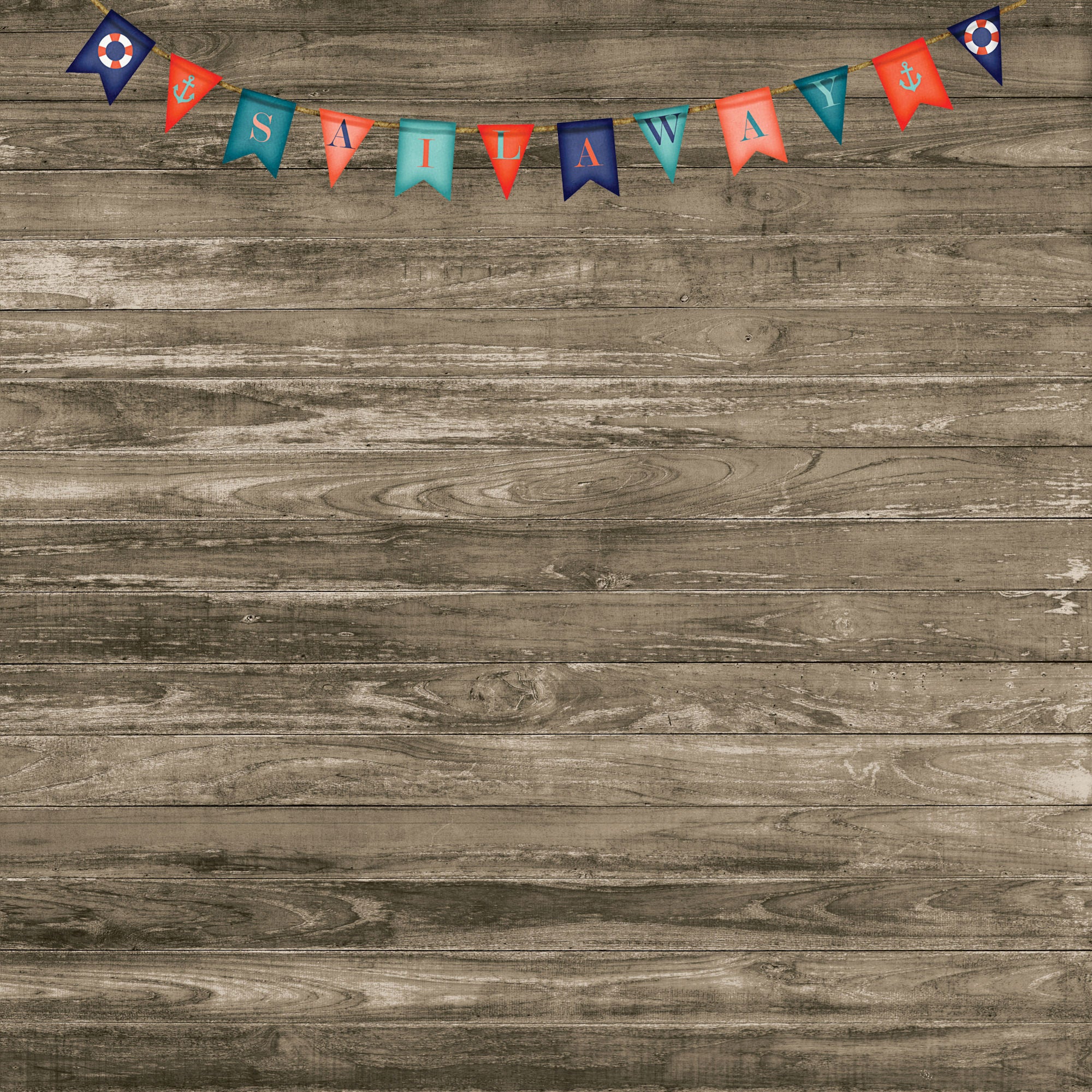 Gone Cruising Collection Bon Voyage Confetti 12 x 12 Double-Sided Scrapbook Paper by SSC Designs