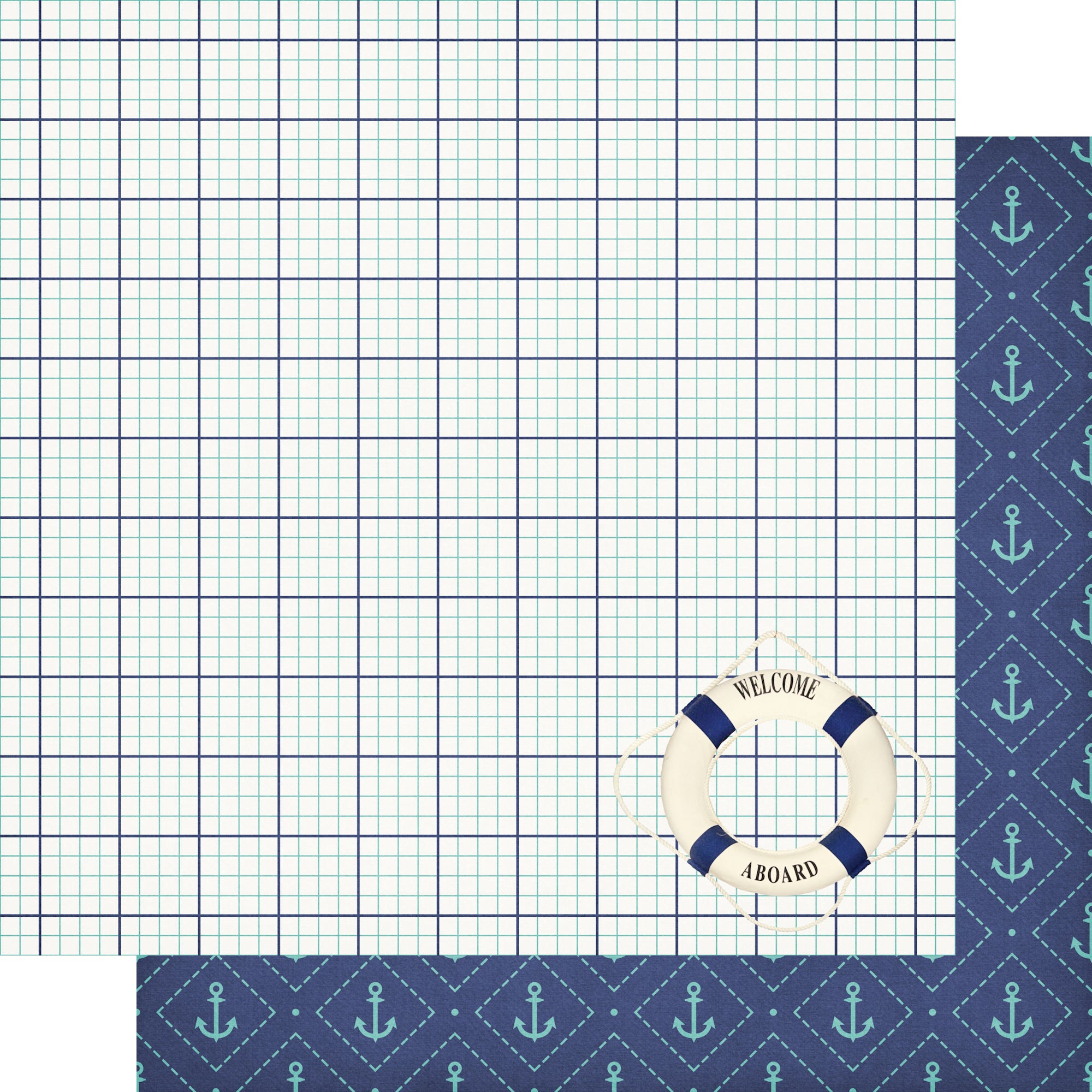 Gone Cruising Collection Midnight on the Deck 12 x 12 Double-Sided Scrapbook Paper by SSC Designs