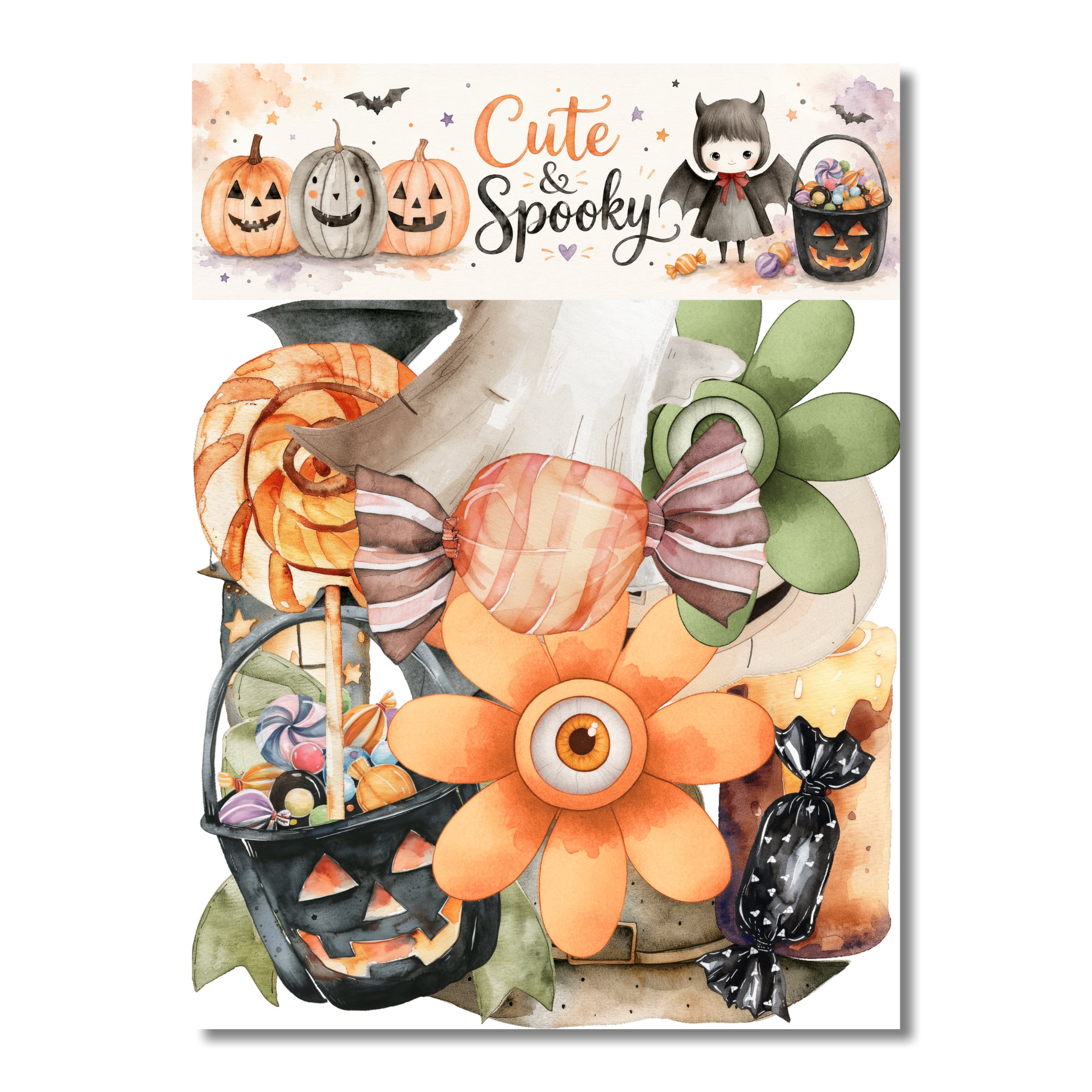 Cute & Spooky Collection Laser Cut Scrapbook Ephemera Embellishments by SSC Designs
