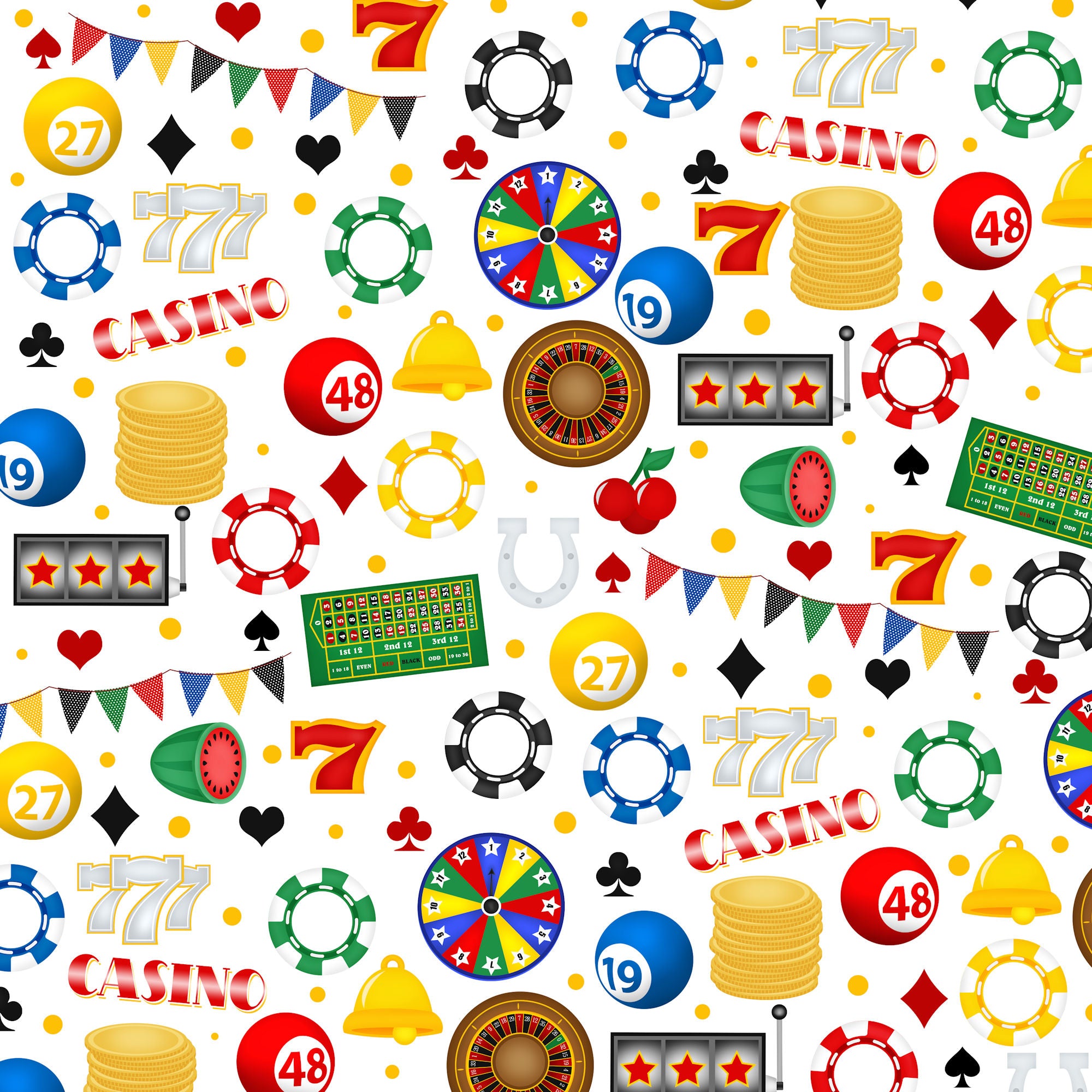 Casino Collection Casino Collage 12 x 12 Double-Sided Scrapbook Paper by SSC Designs