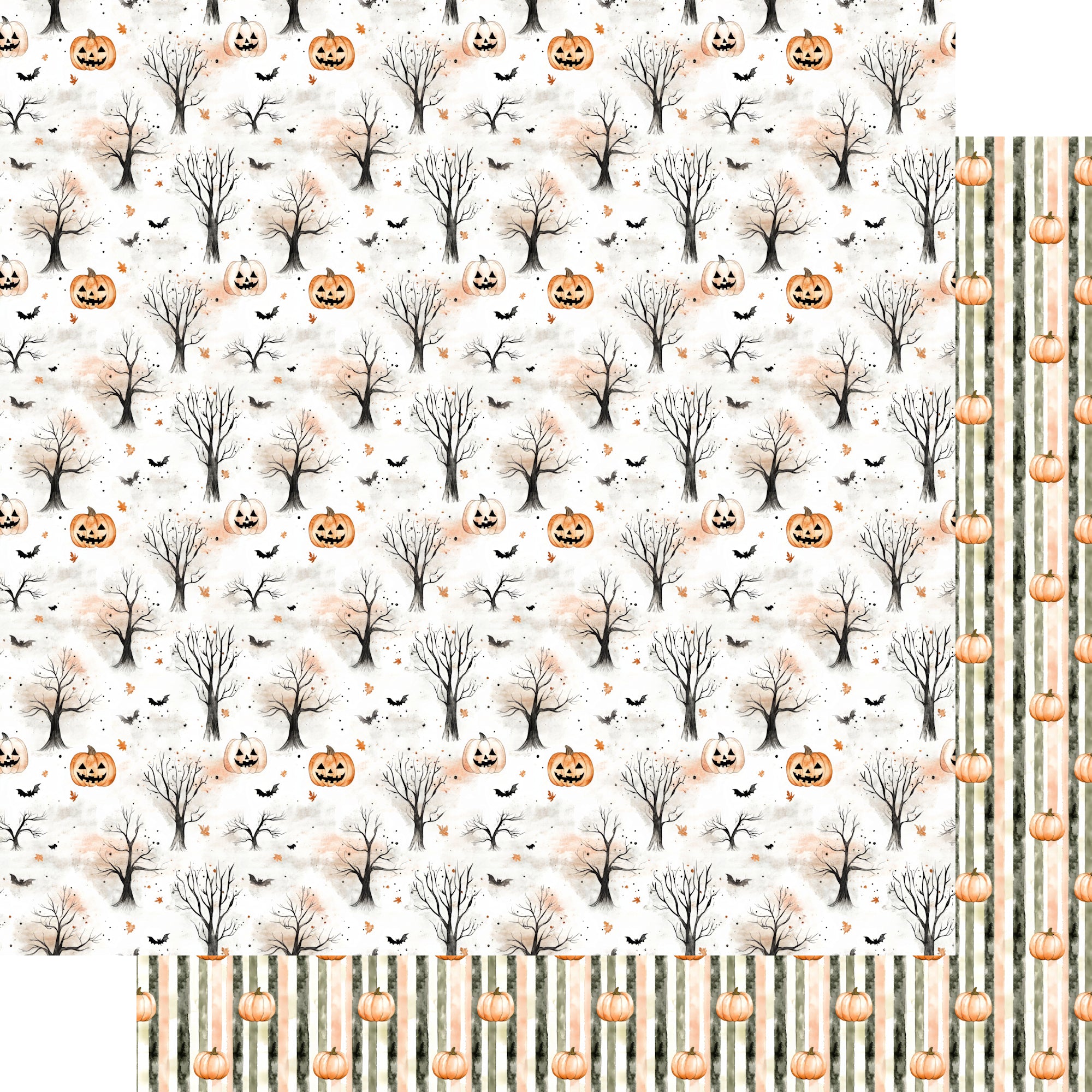 Cute & Spooky Collection Enchanted Pumpkins 12 x 12 Double-Sided Scrapbook Paper by SSC Designs