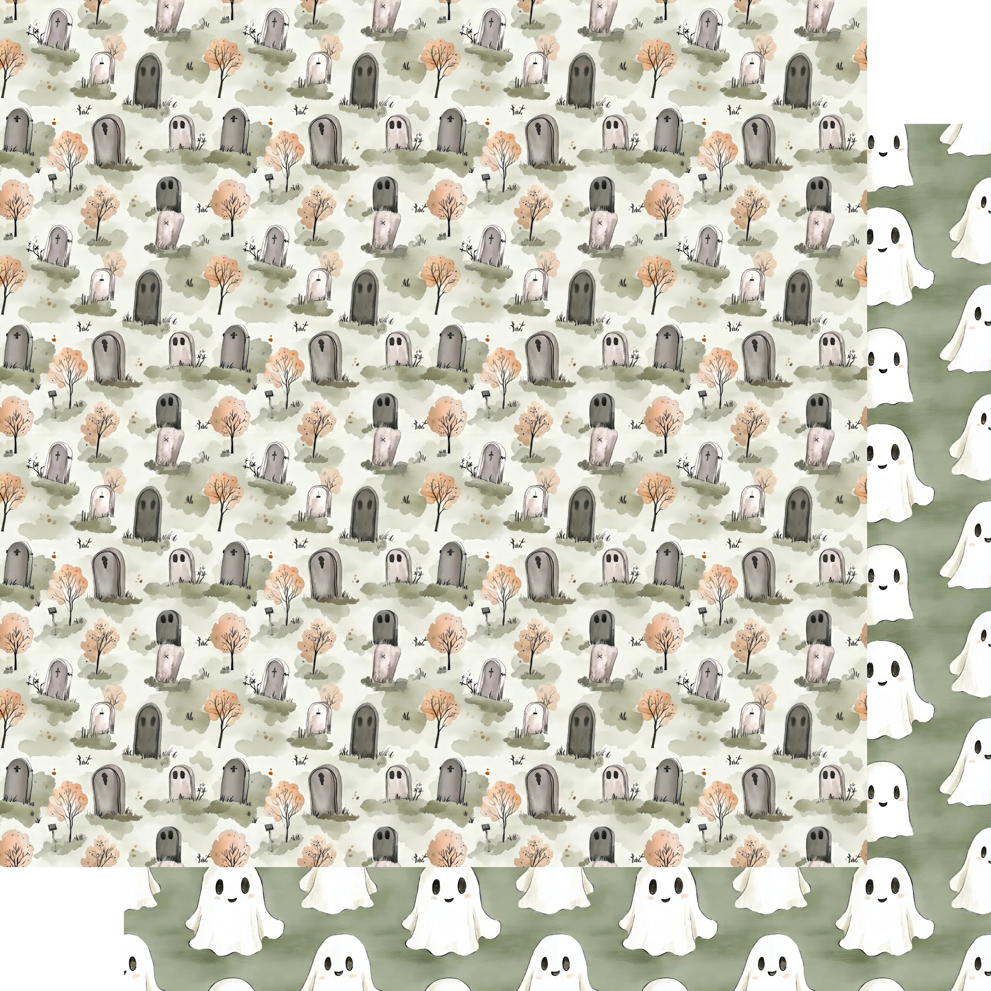 Cute & Spooky Collection Friendly Frights 12 x 12 Double-Sided Scrapbook Paper by SSC Designs