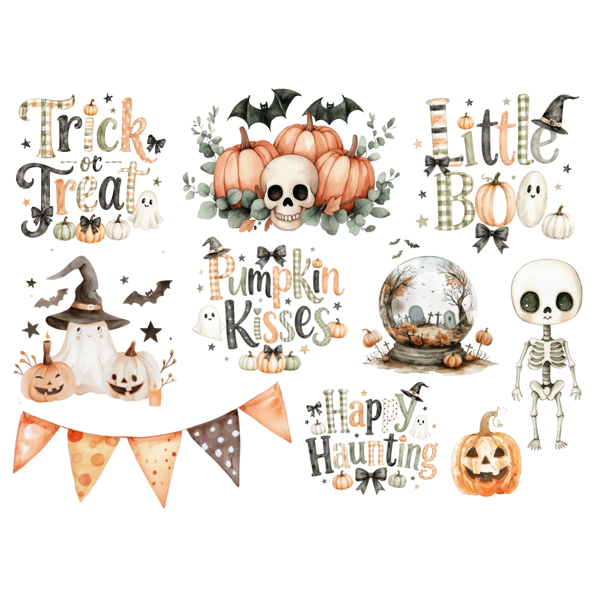 Cute & Spooky Collection 8 x 8 Cardstock Sticker Sheet by SSC Designs