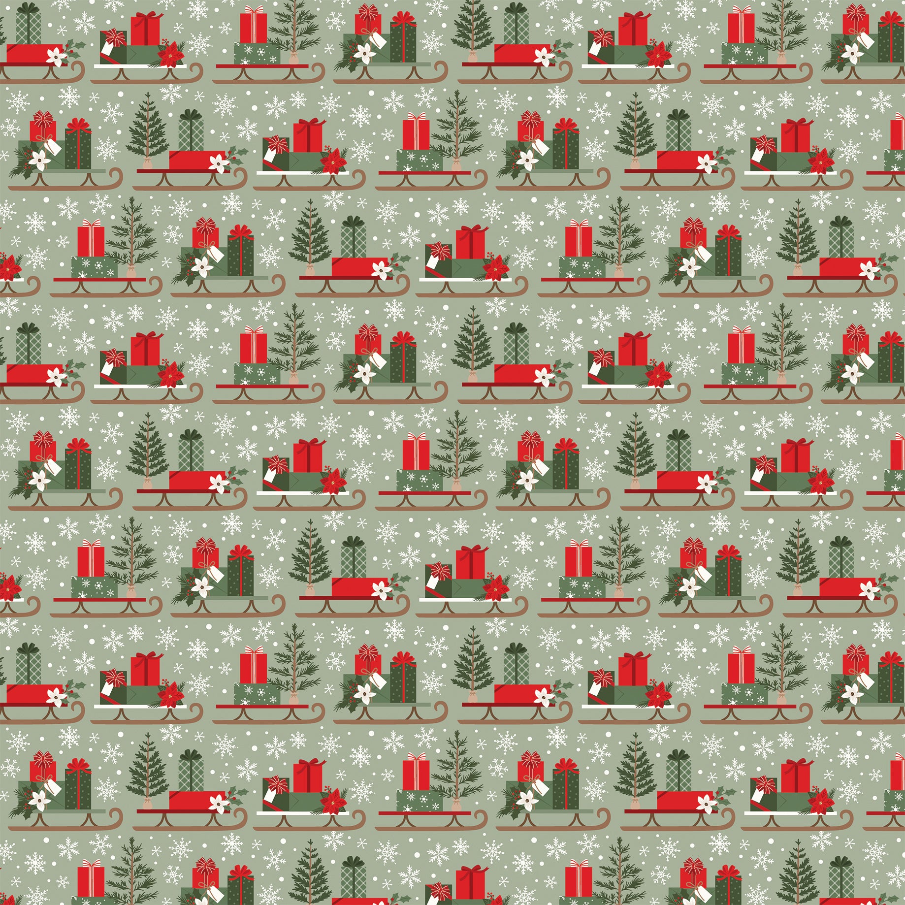 Christmas Time Collection Christmas Delivery 12 x 12 Double-Sided Scrapbook Paper by Echo Park Paper