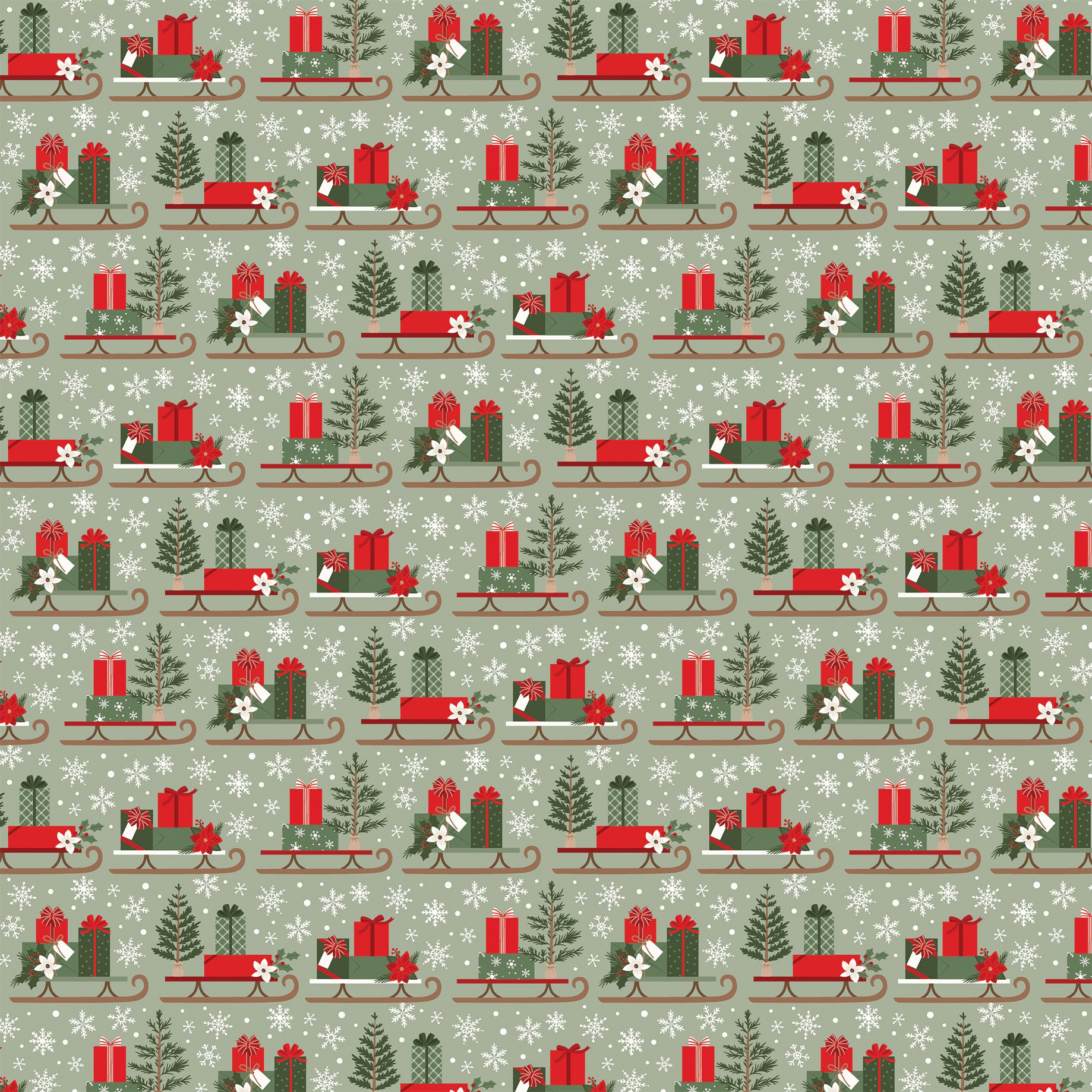 Christmas Time Collection Christmas Delivery 12 x 12 Double-Sided Scrapbook Paper by Echo Park Paper