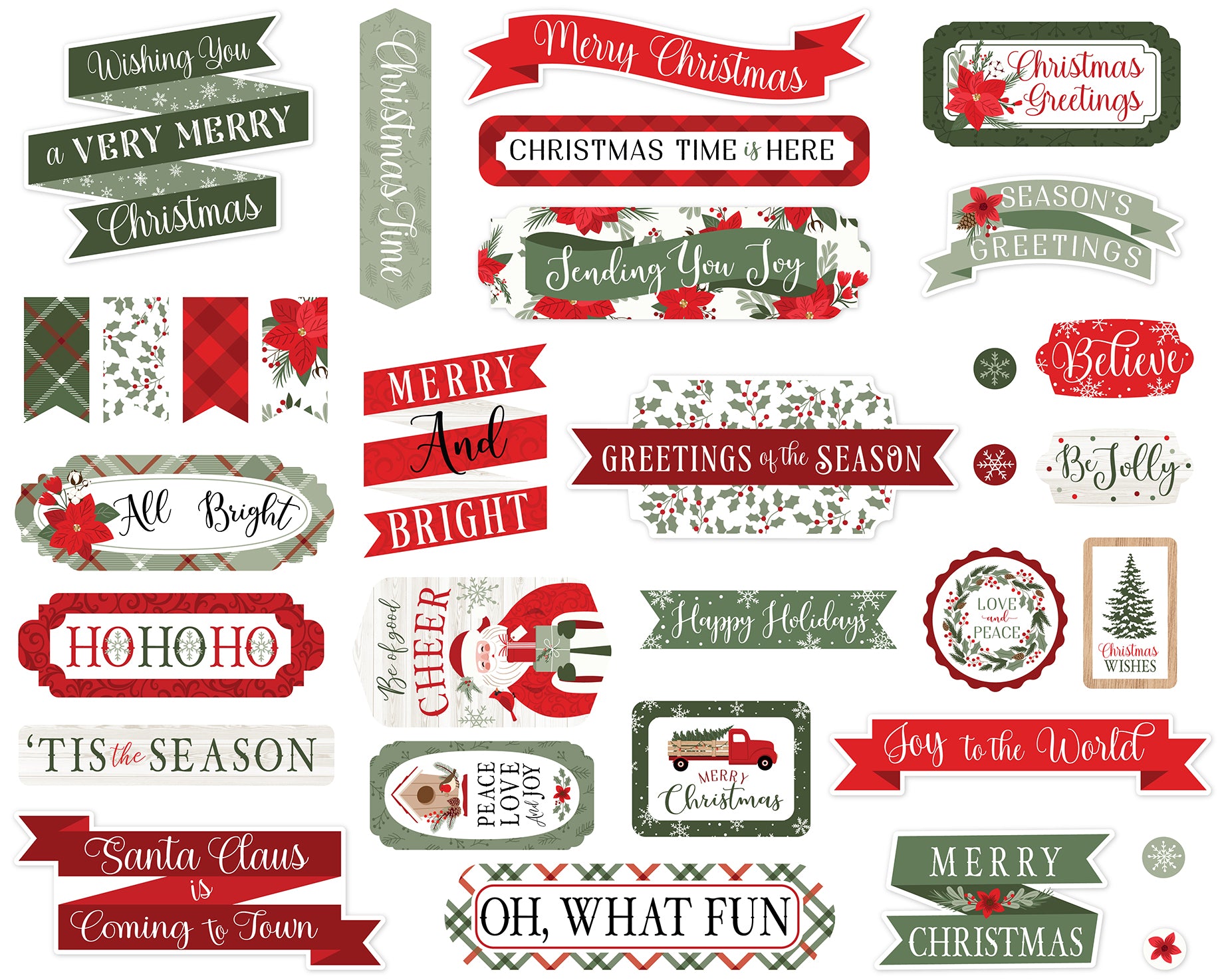 Christmas Time Collection Scrapbook Tags by Echo Park Paper