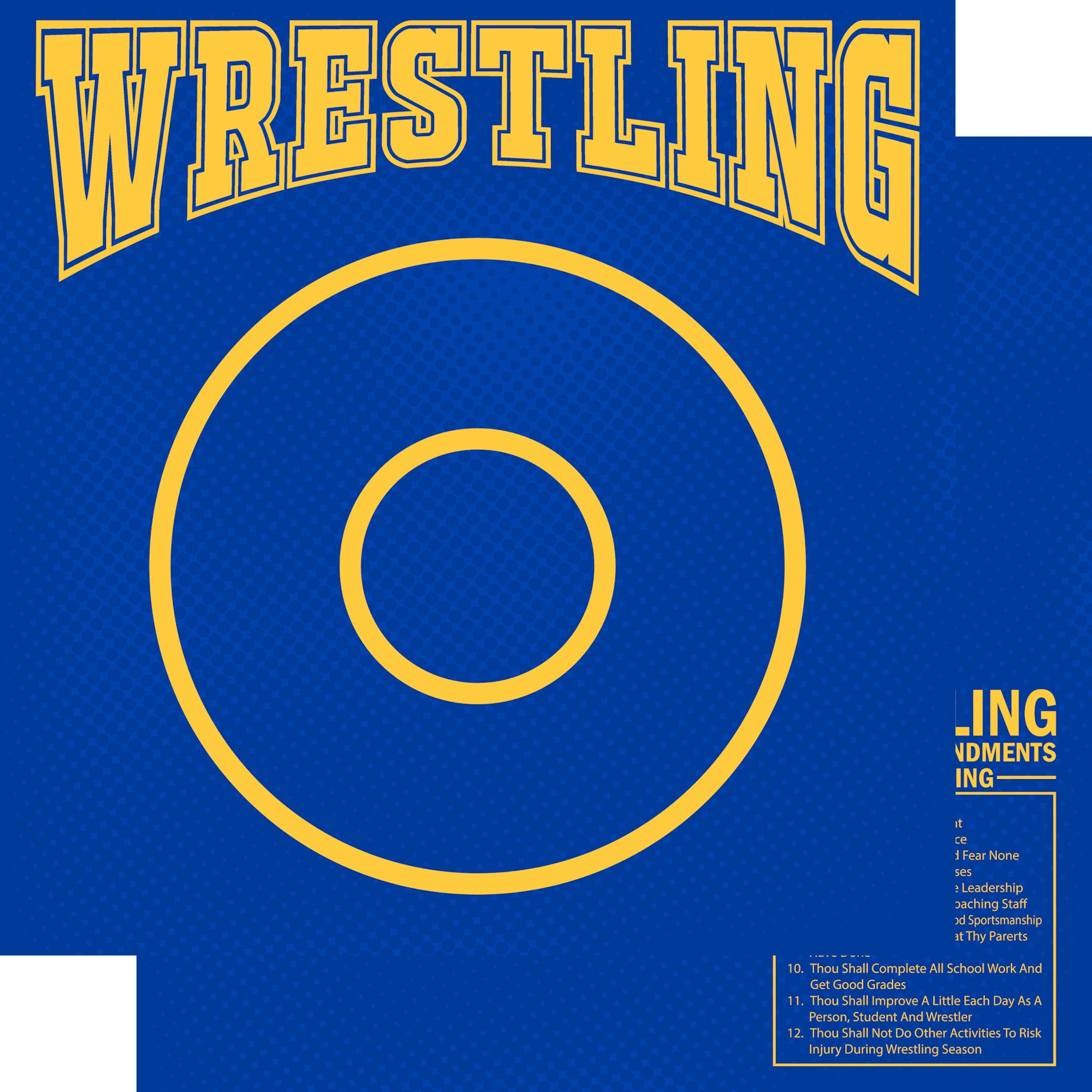 Female Wrestling Custom Commandments 12 x 12 Double-Sided Scrapbook Paper by SSC Designs