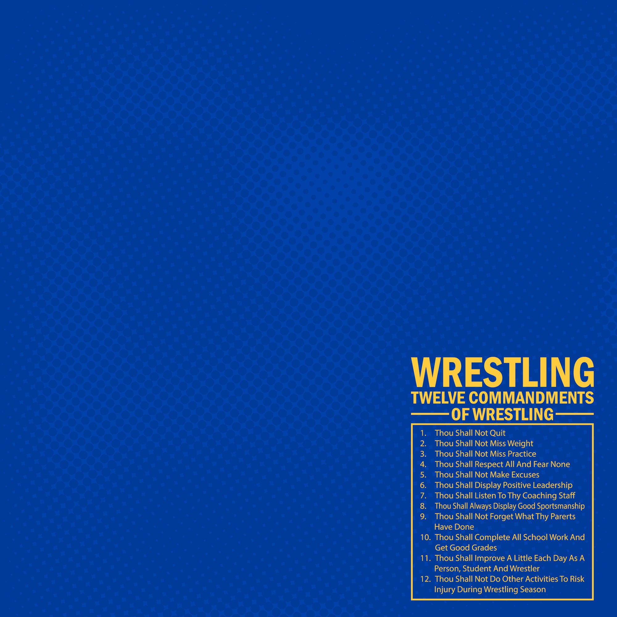Female Wrestling Custom Commandments 12 x 12 Double-Sided Scrapbook Paper by SSC Designs