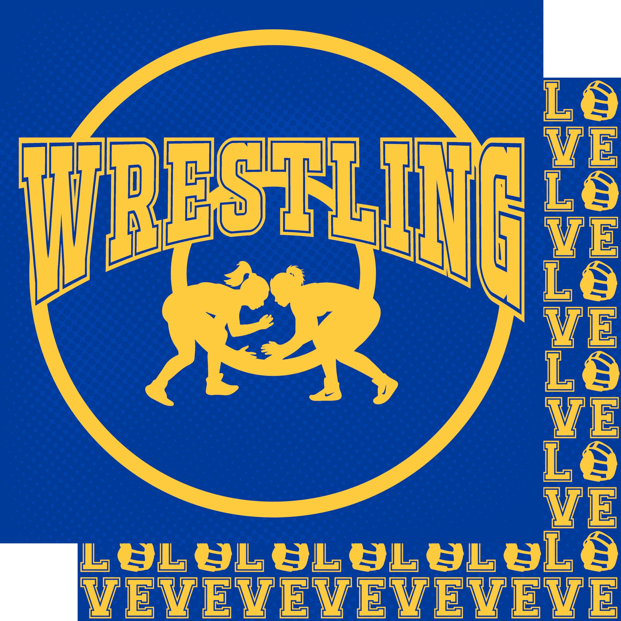 Female Wrestling Custom On The Mat  12 x 12 Double-Sided Scrapbook Paper by SSC Designs