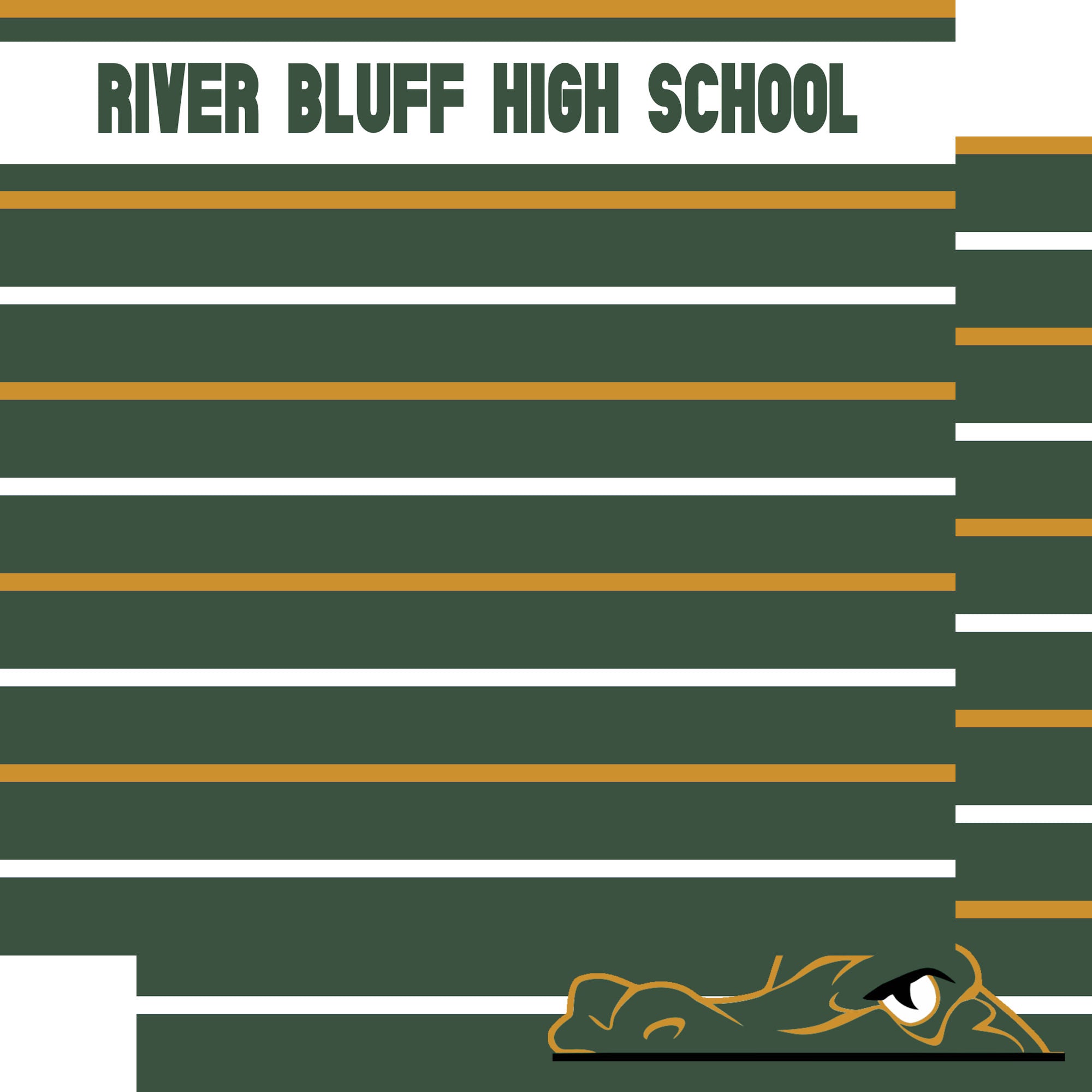 River Bluff High School Custom Gator 12 x 12 Double-Sided Scrapbook Paper by SSC Designs