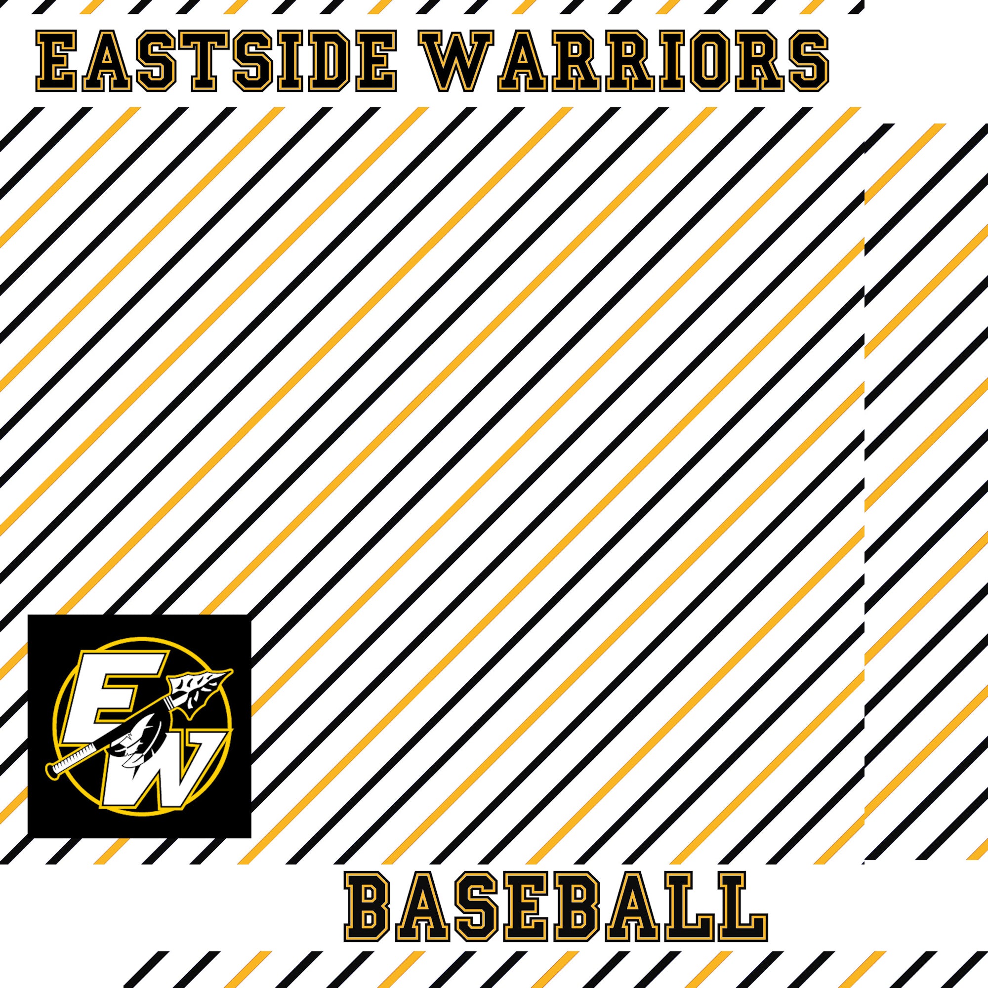 Eastside Warriors Baseball 12 x 12 Double-Sided Scrapbook Paper by SSC Designs