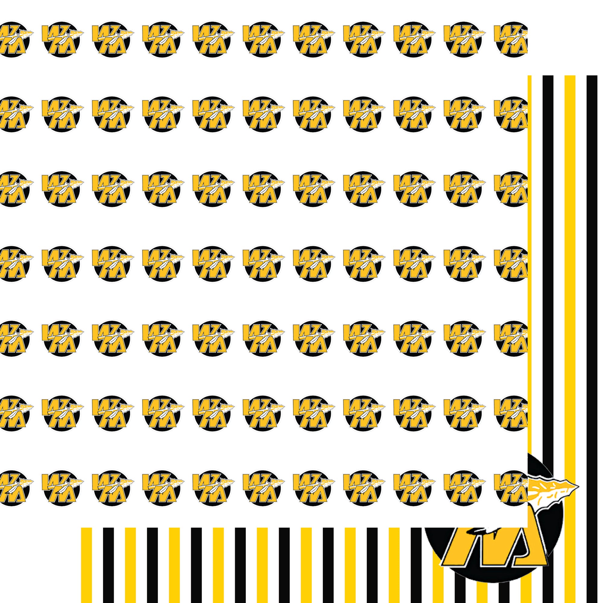 Eastside Warriors Icons 12 x 12 Double-Sided Scrapbook Paper by SSC Designs