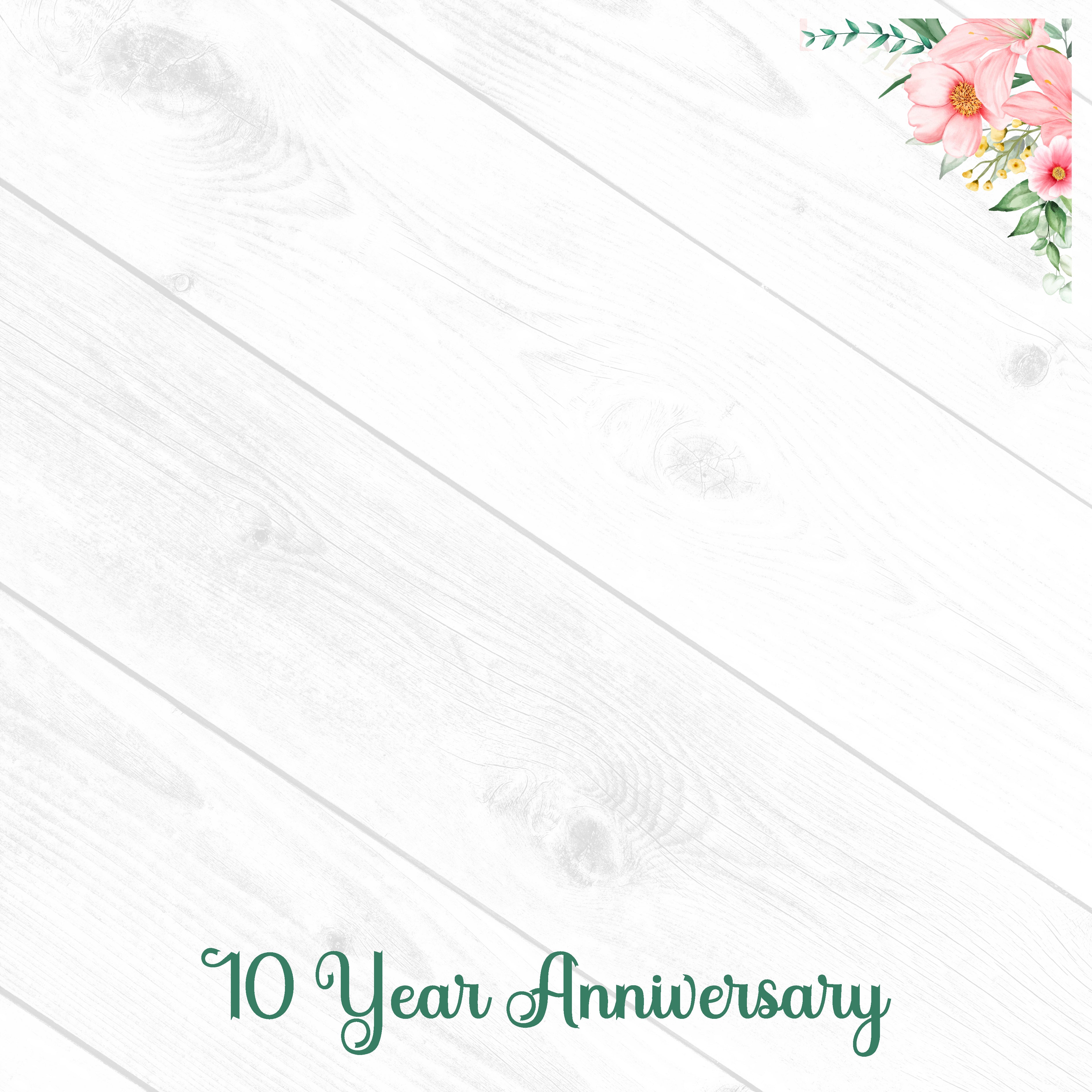 Custom Request for 10 Year Anniversary 12 x 12 Double-Sided Scrapbook Paper by SSC Designs