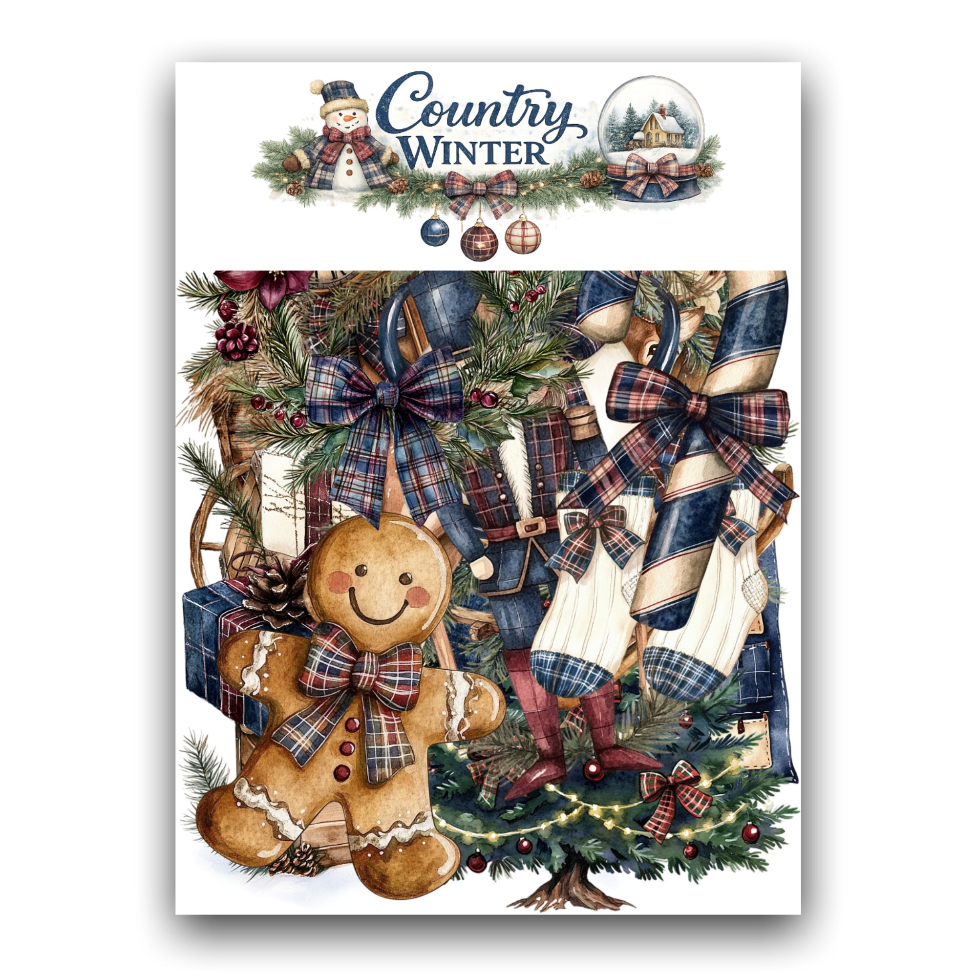 Country Winter Collection Laser Cut Scrapbook Ephemera Embellishments by SSC Designs