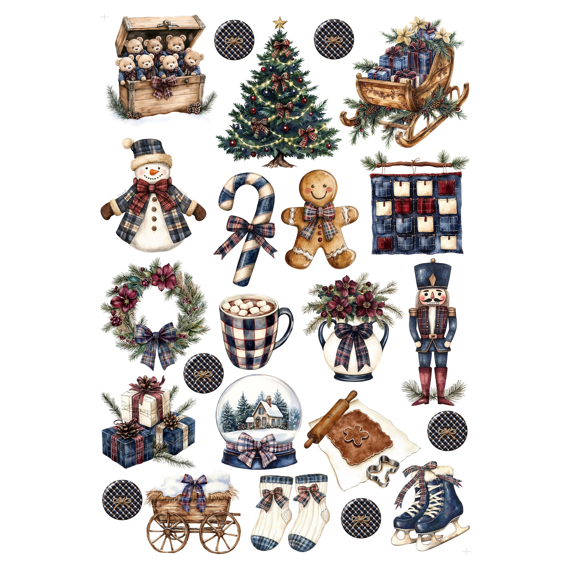 Country Winter Collection Laser Cut Scrapbook Ephemera Embellishments by SSC Designs