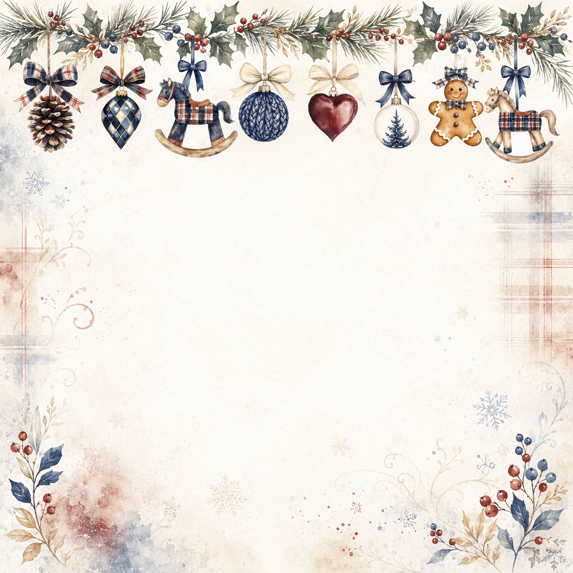 Country Winter Collection Country Classic 12 x 12 Double-Sided Scrapbook Paper by SSC Designs