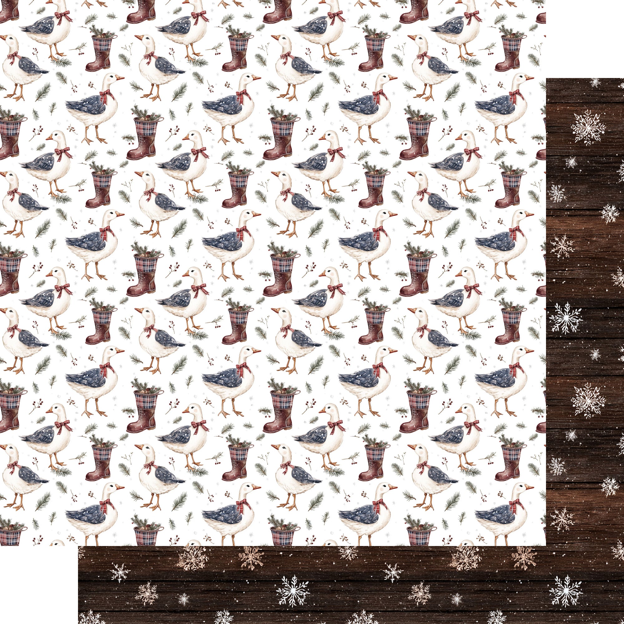 Country Winter 12 x 12 Scrapbook Paper & Embellishment Kit by SSC Designs