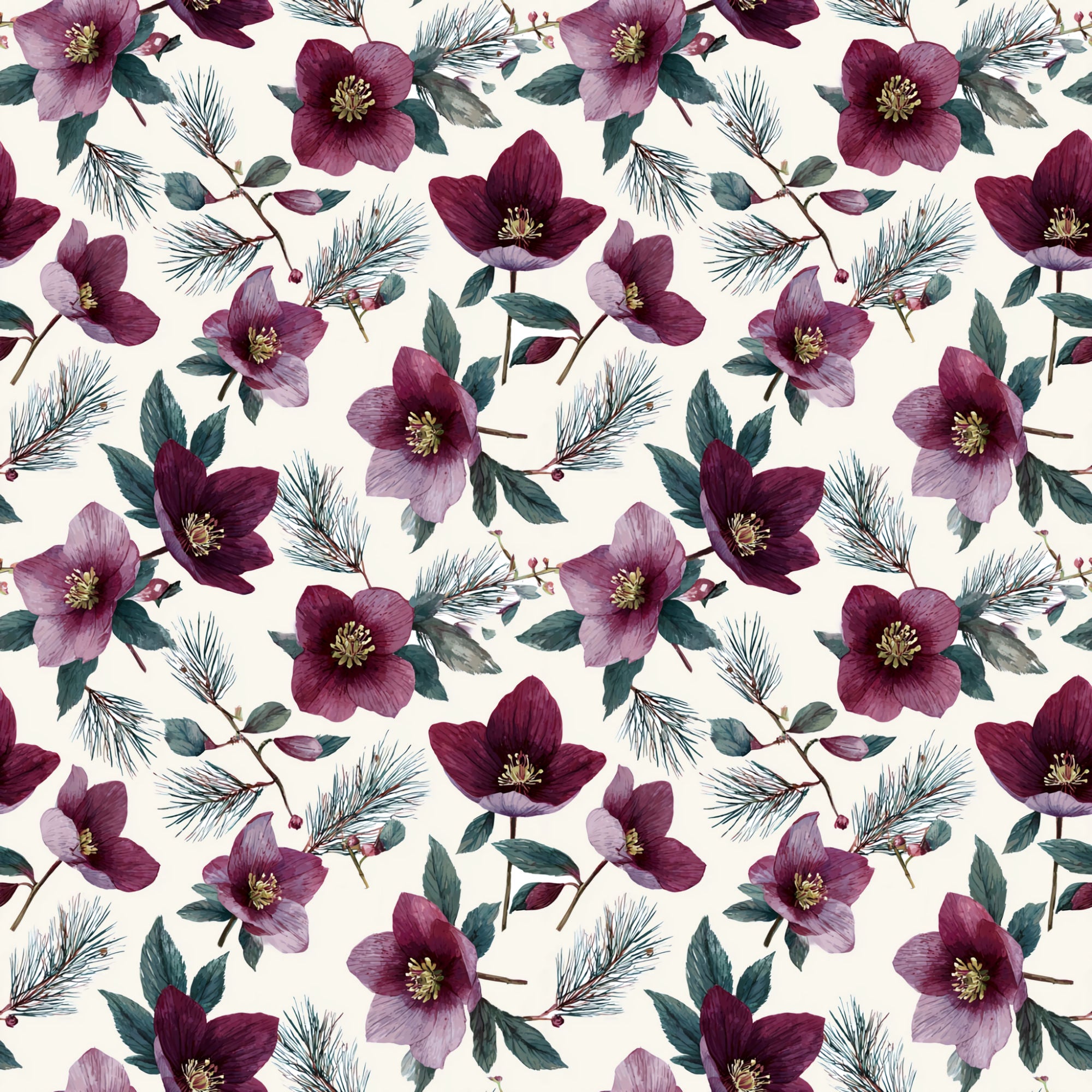 Country Winter Collection Cozy Flannel 12 x 12 Double-Sided Scrapbook Paper by SSC Designs