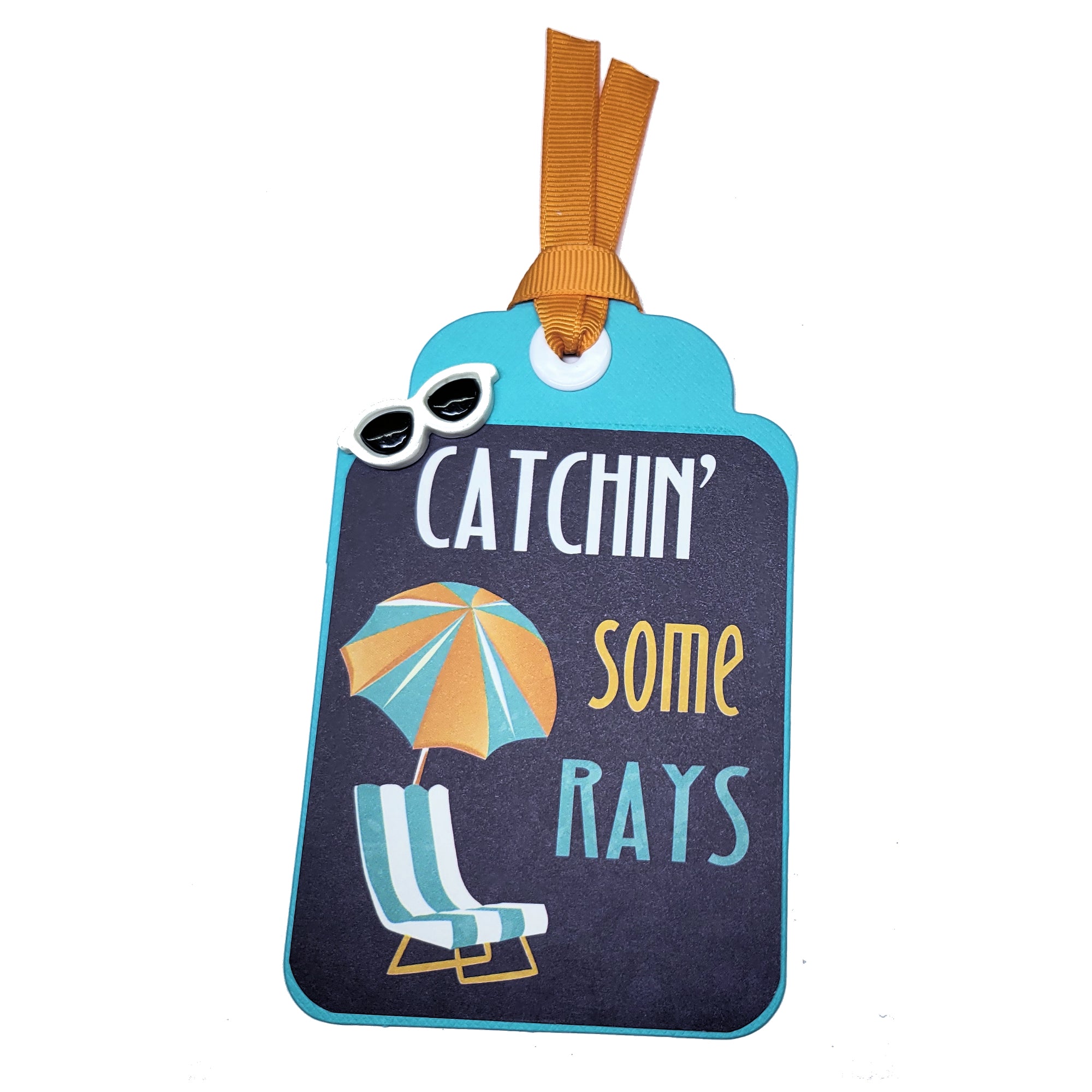 Terrific Tags Collection Catchin' Some Rays 3x5 Scrapbook Tag Embellishment by SSC Designs