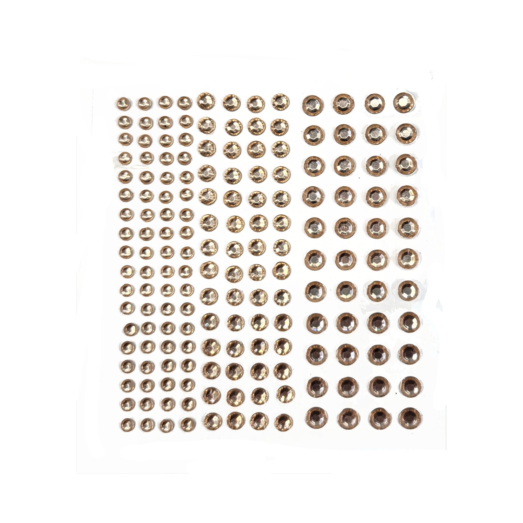 Basically Bling Collection 3, 4 & 5 mm Champagne Gem Scrapbook Embellishments by SSC Designs - 172 Pieces