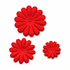 Petal Party Collection Real Red 1", 1.5", 1.75" Daisy Flowers - Pkg. of 30