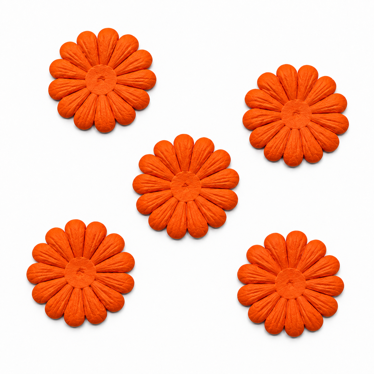 Petal Party Collection Orange 1.75" Daisy Flowers - Pkg. of 15