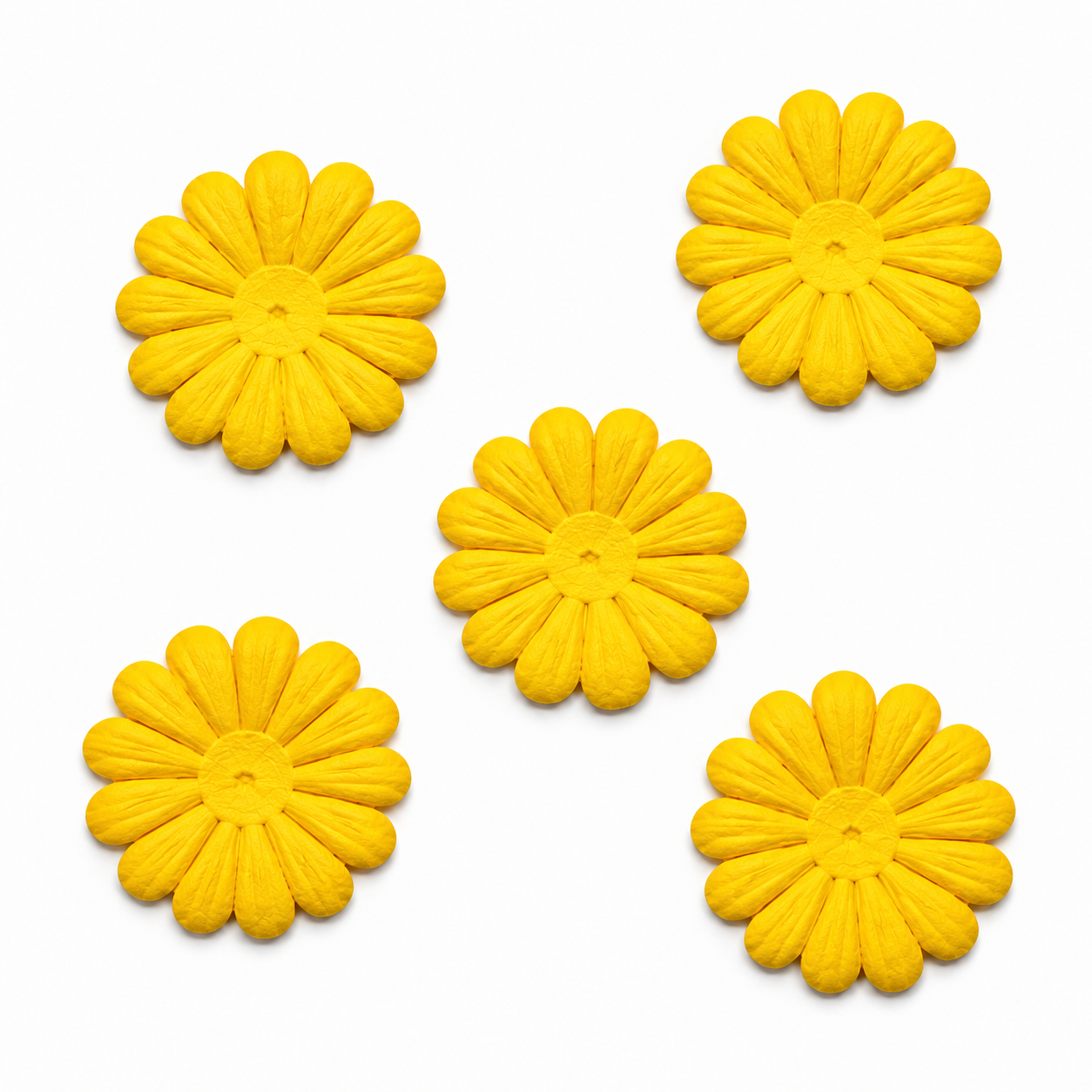 Petal Party Collection Yellow 1.75" Daisy Flowers - Pkg. of 15