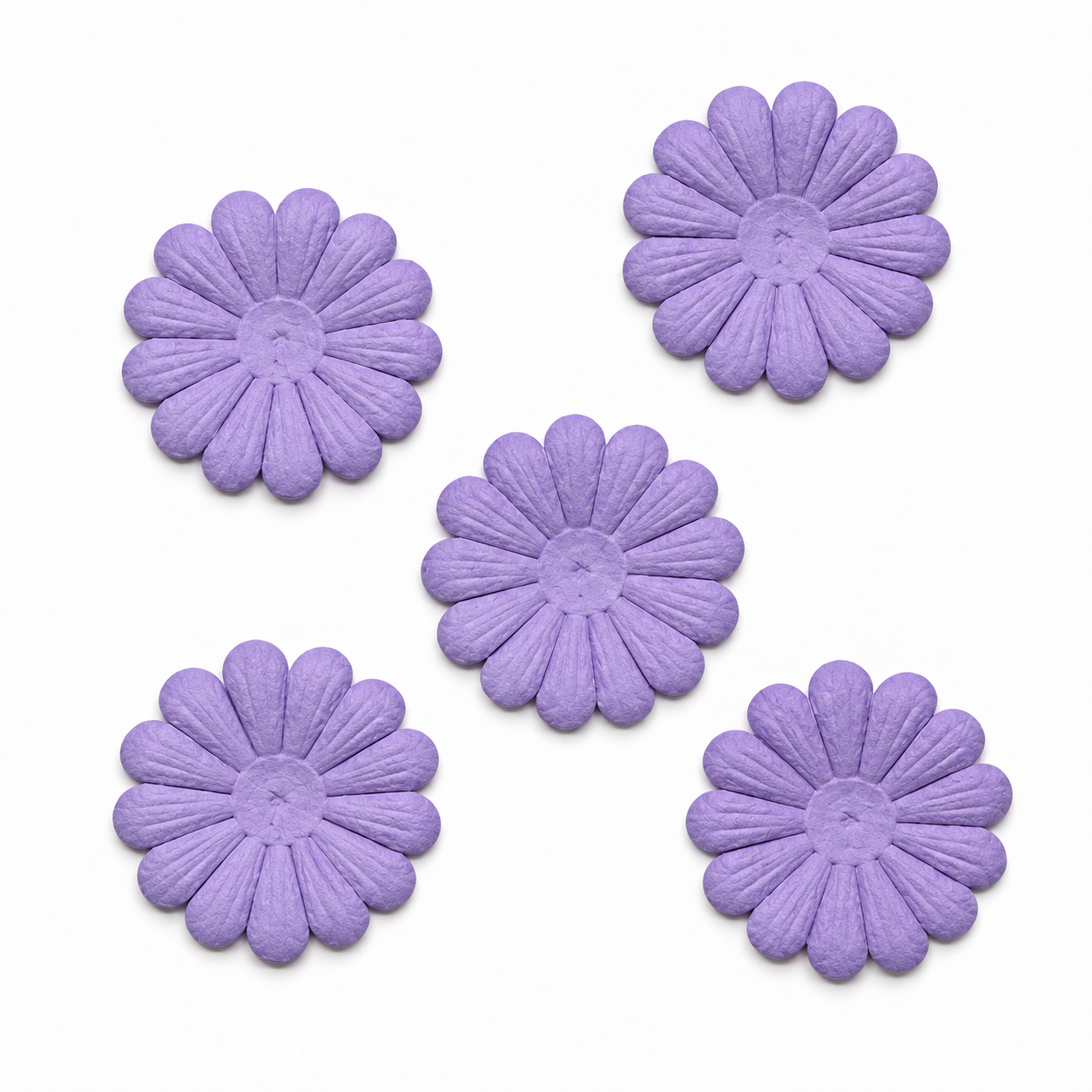 Petal Party Collection Violet 1.75" Daisy Flowers - Pkg. of 15