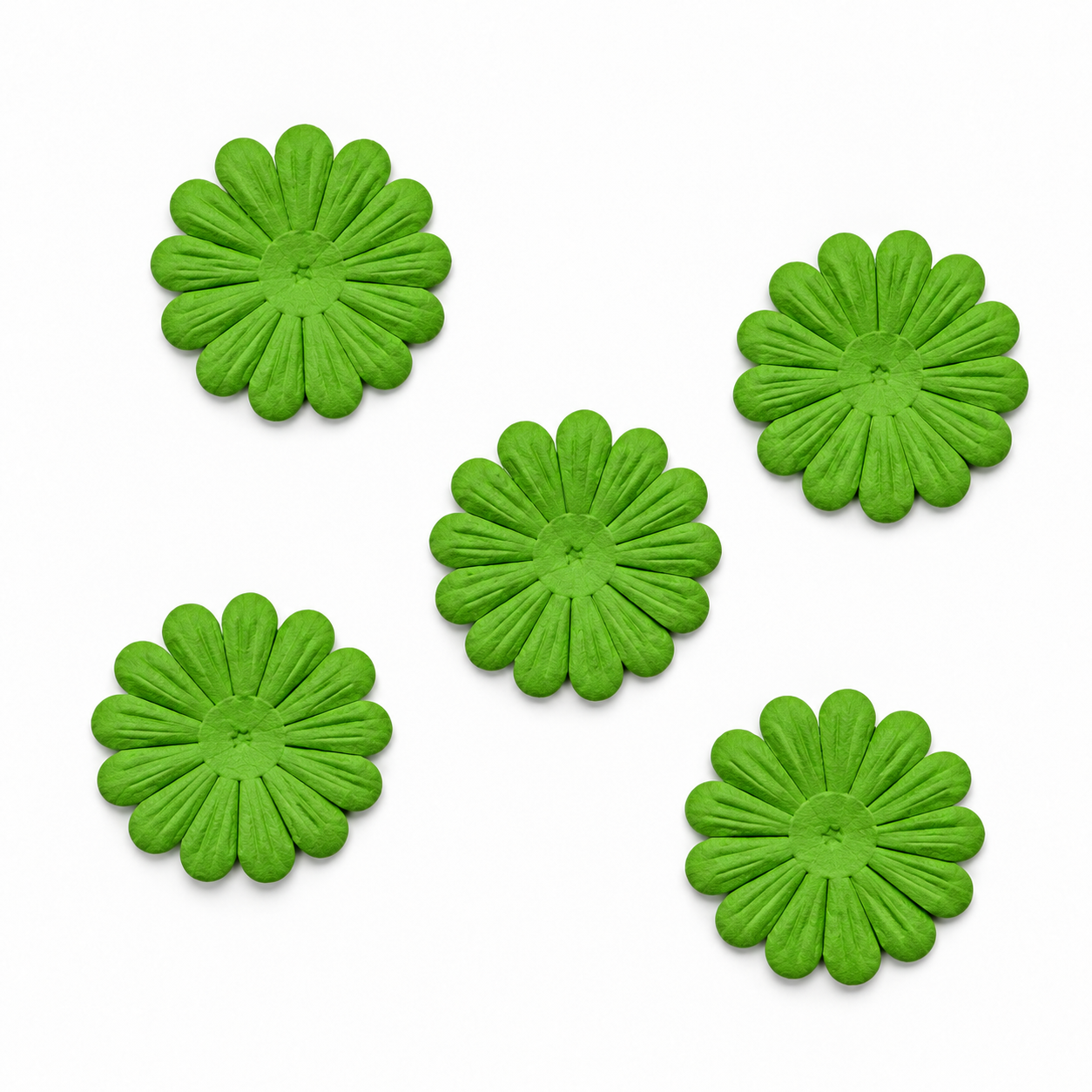 Petal Party Collection Lime 1.75" Daisy Flowers - Pkg. of 15