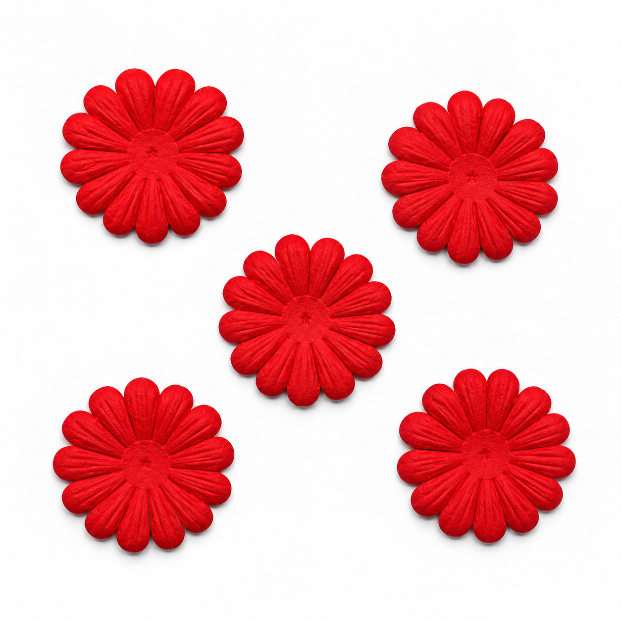 Petal Party Collection Real Red 1.75" Daisy Flowers - Pkg. of 15
