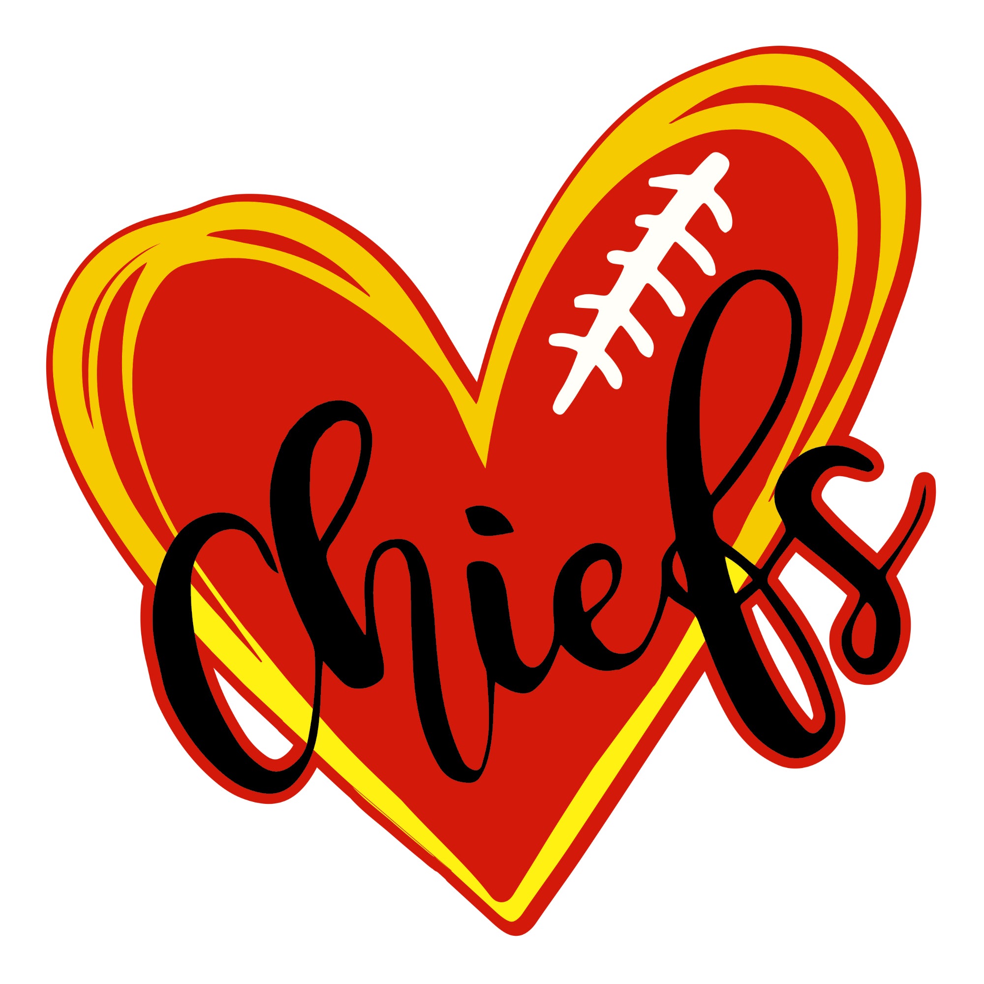 Sports Collection Love Chiefs 6.25 x 5.75 Fully-Assembled Laser Cut by SSC Laser Designs
