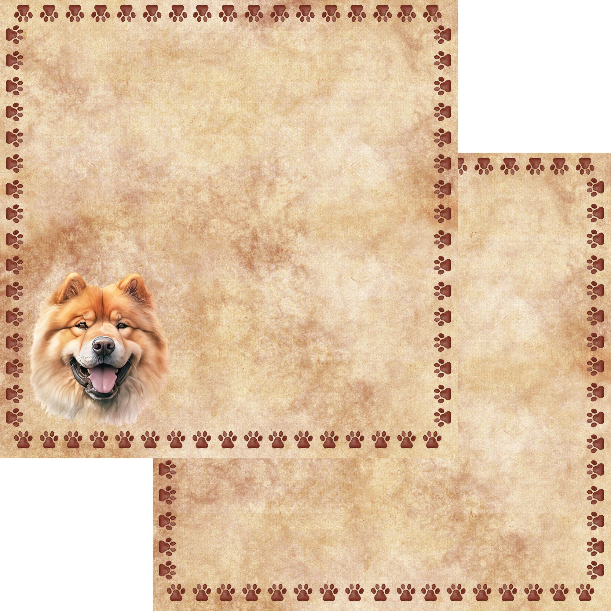 Dog Breeds Collection Chow Chow 12 x 12 Double-Sided Scrapbook Paper by SSC Designs