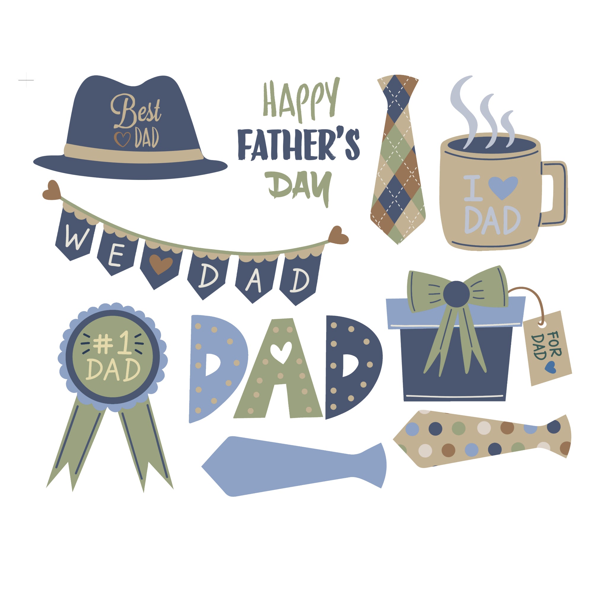Dad Collection Laser Cut Scrapbook Ephemera Embellishments by SSC Designs