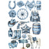 Dusty Blue Desert Collection Laser Cut Scrapbook Ephemera Embellishments by SSC Designs