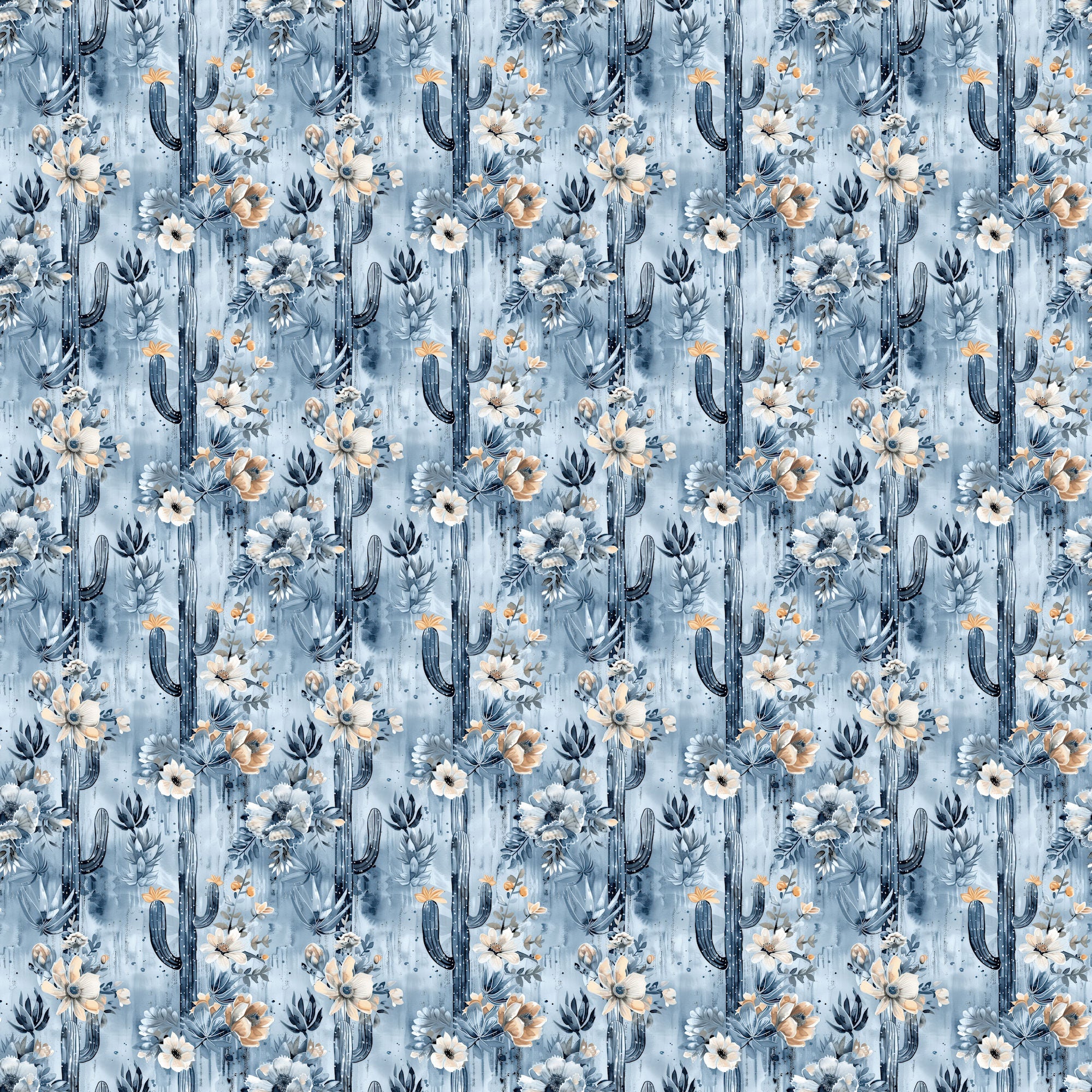 Dusty Blue Desert Collection Desert Daydreams 12 x 12 Double-Sided Scrapbook Paper by SSC Designs