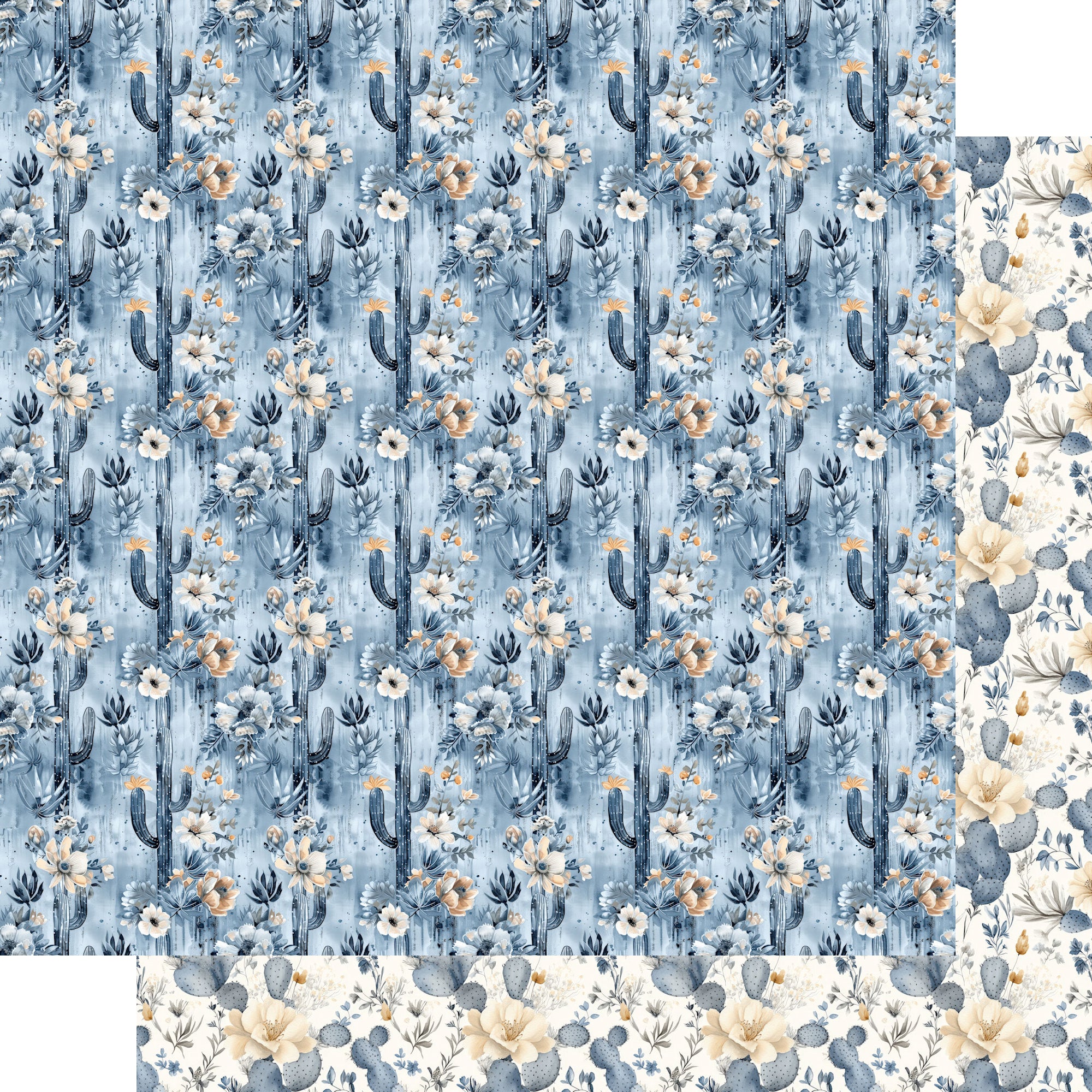 Dusty Blue Desert 12 x 12 Scrapbook Paper & Embellishment Kit by SSC Designs